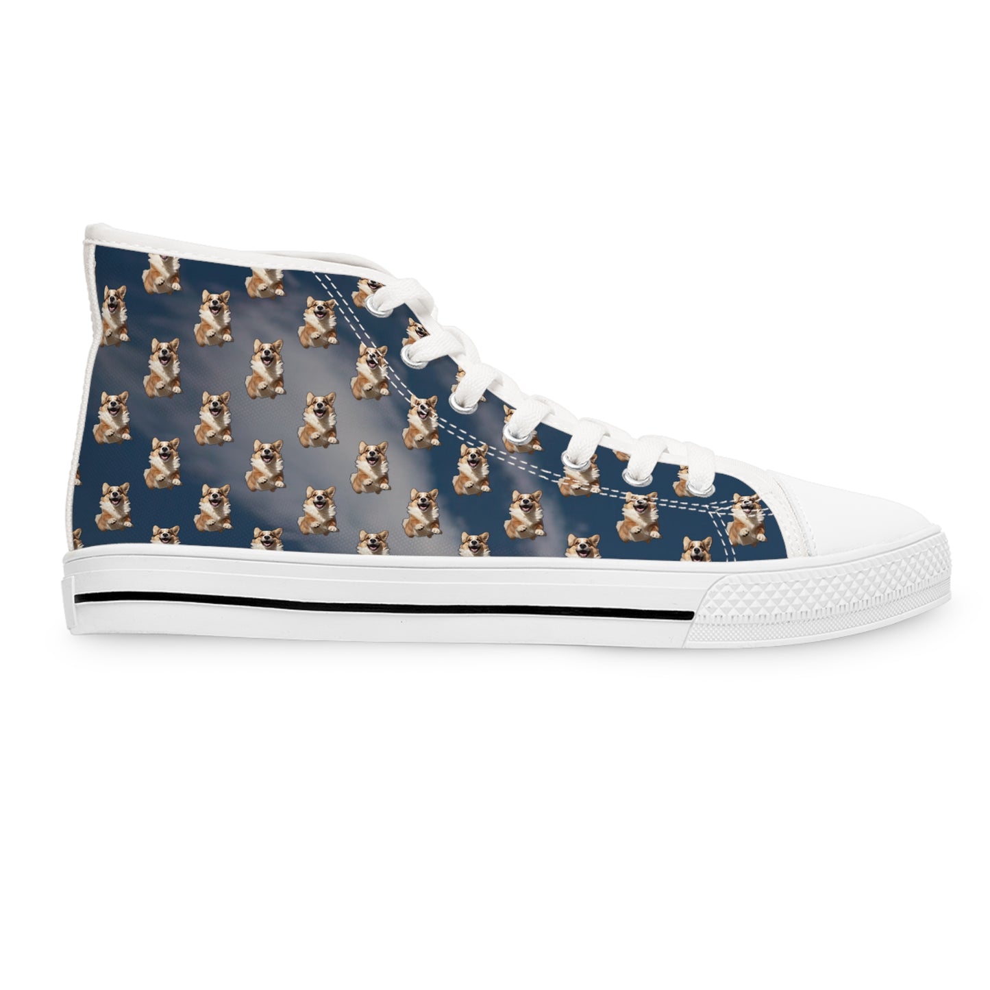 Super Corgi Mosaic - Women's High Top Sneakers