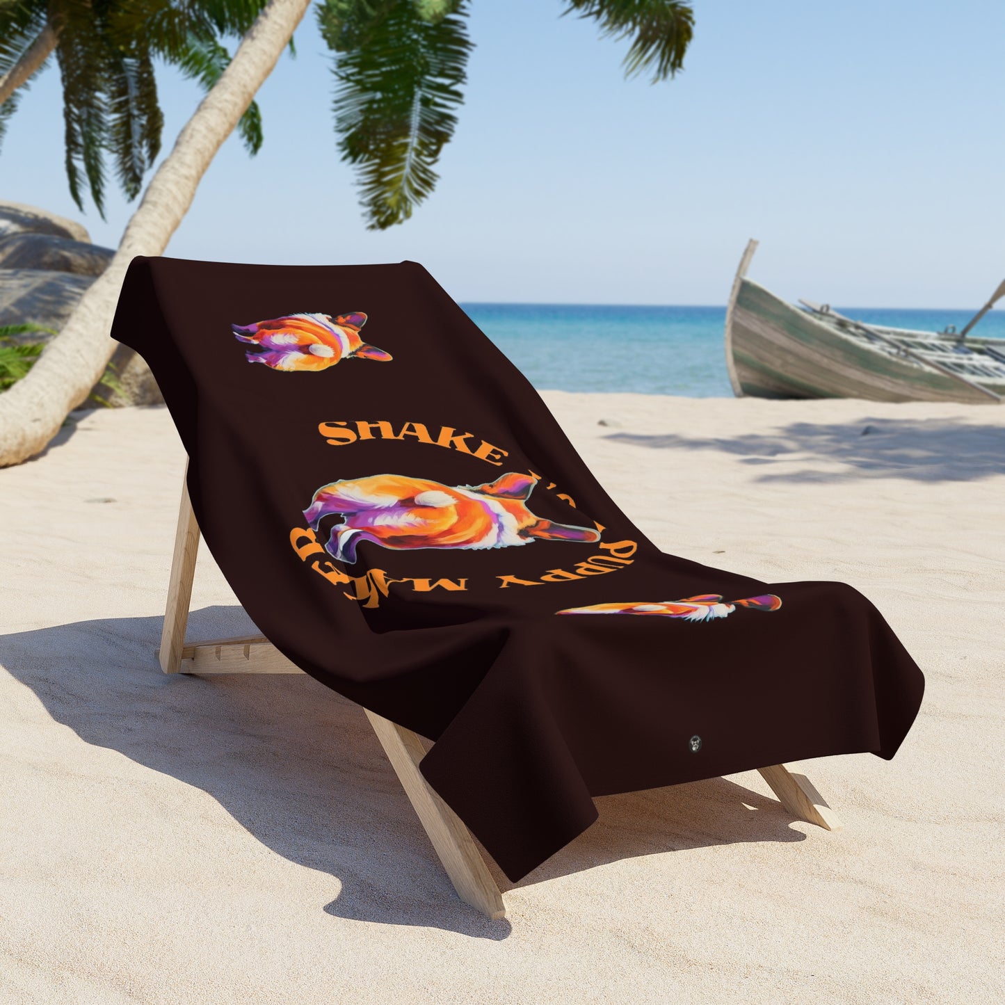 Shake Your Puppy Maker Beach Towel