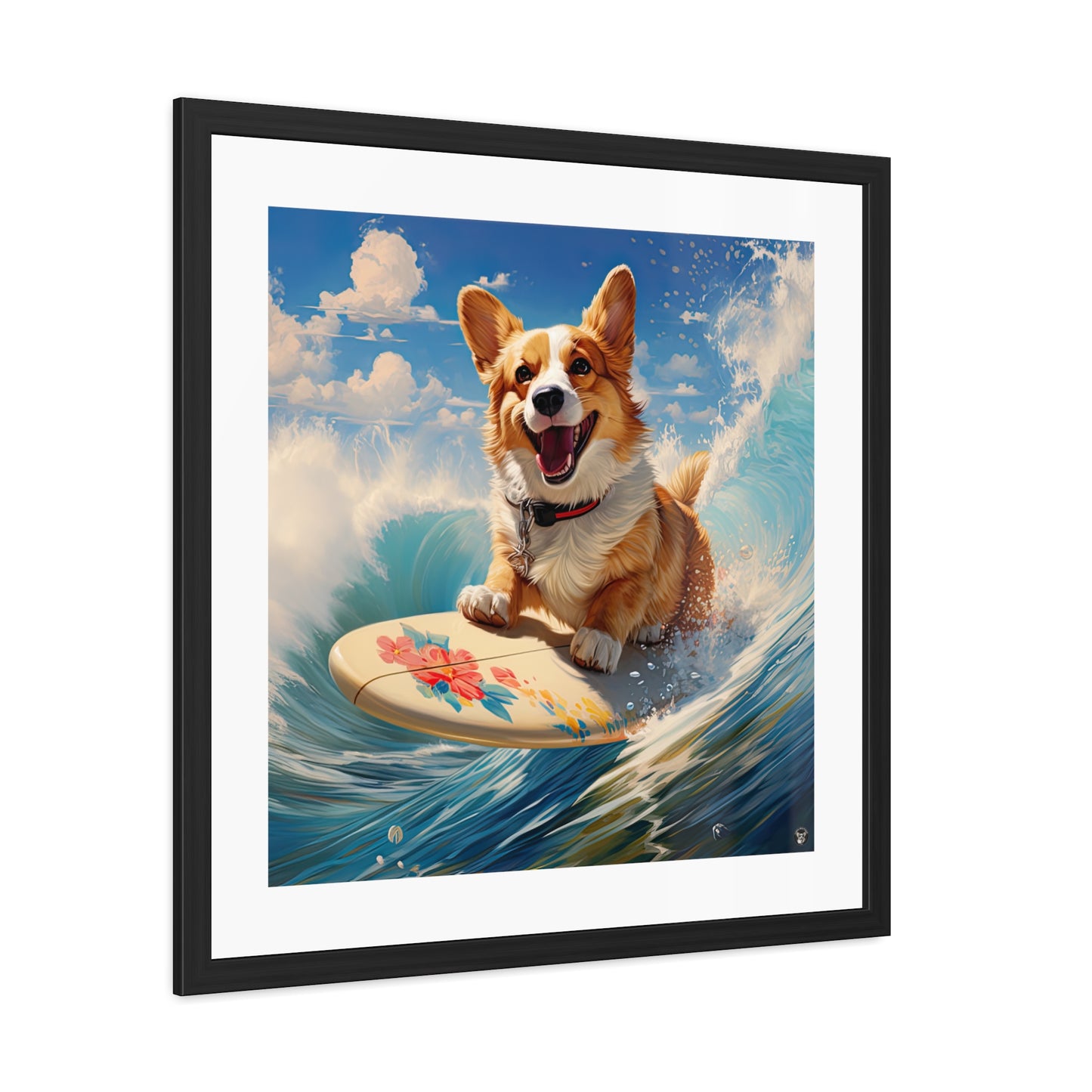 Cowabunga Corgi - Framed Print