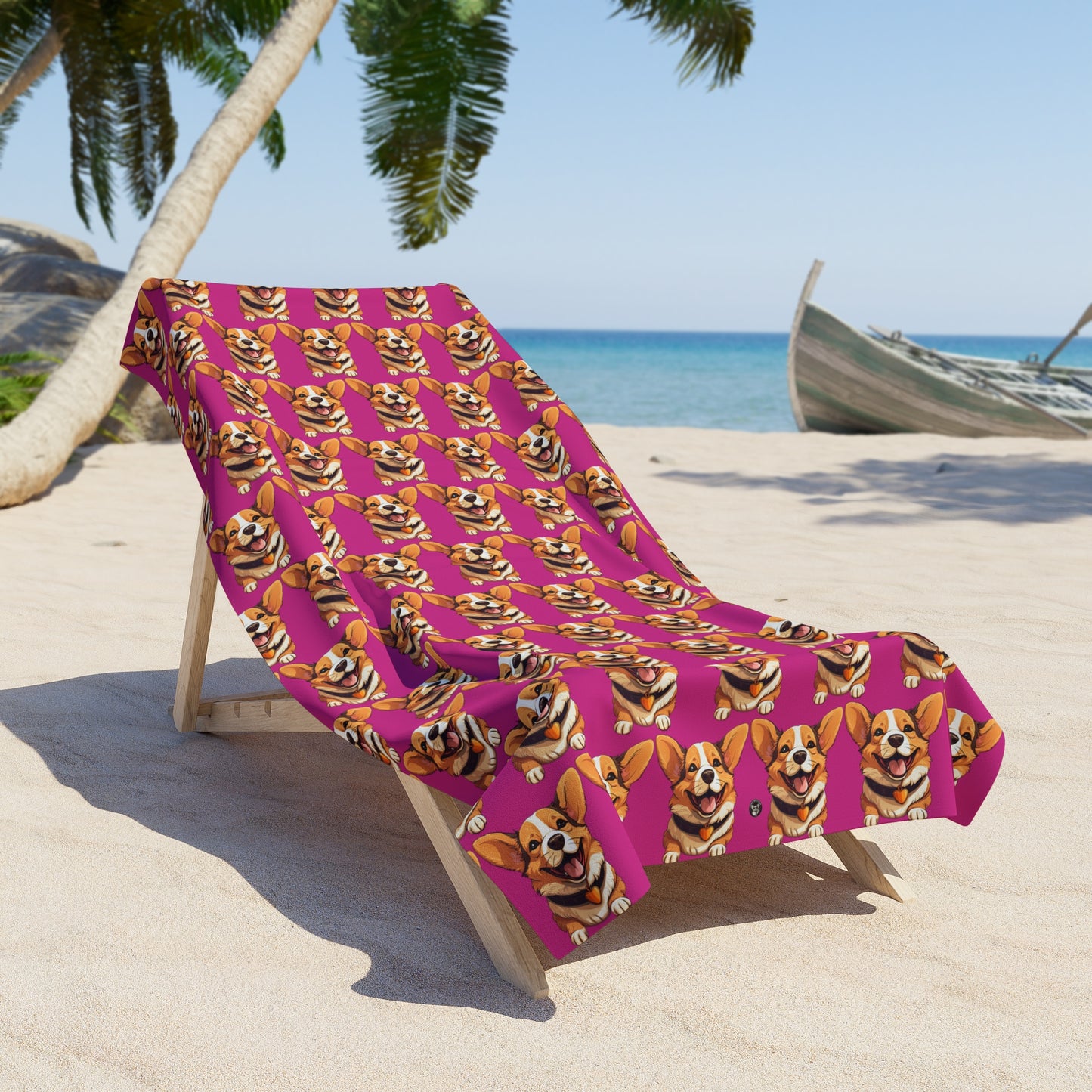 Puppy Love Mosaic - Beach Towel