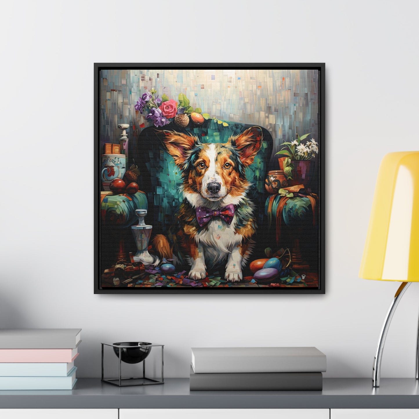 Formal Corgi - Framed on Canvas