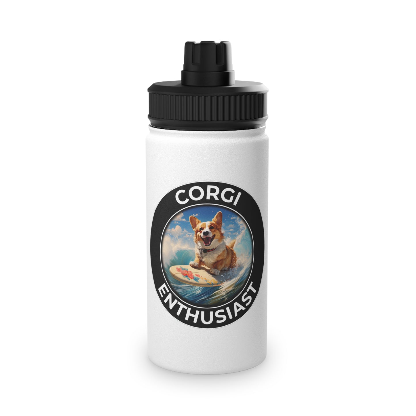 Corgi Enthusiast - Water Bottle with Sport Lid