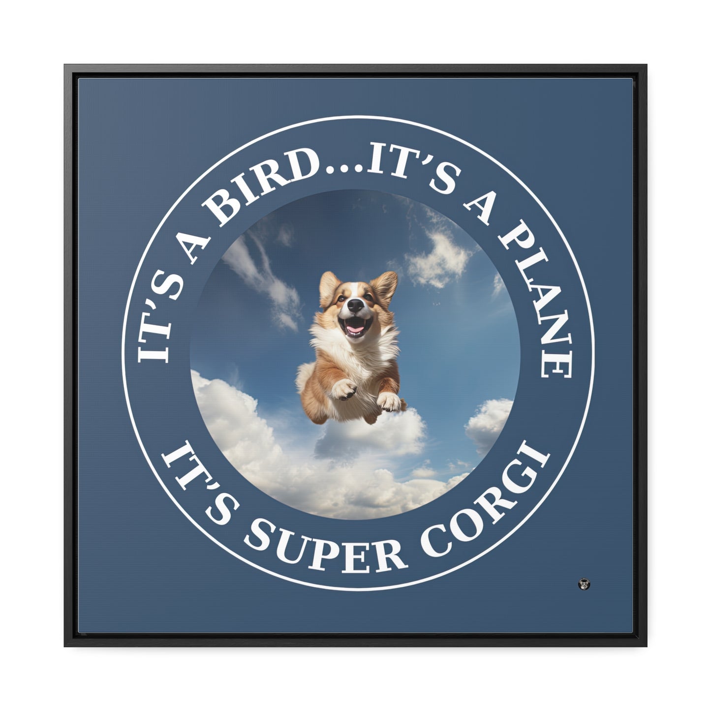 Super Corgi - Framed on Canvas