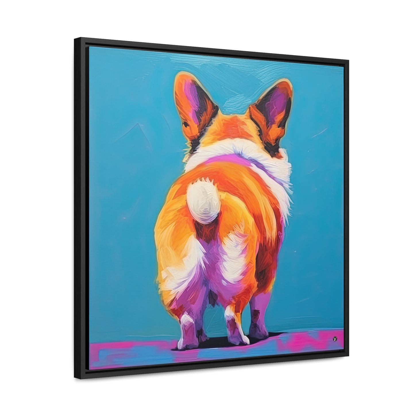 Corgi Butt - Framed on Canvas