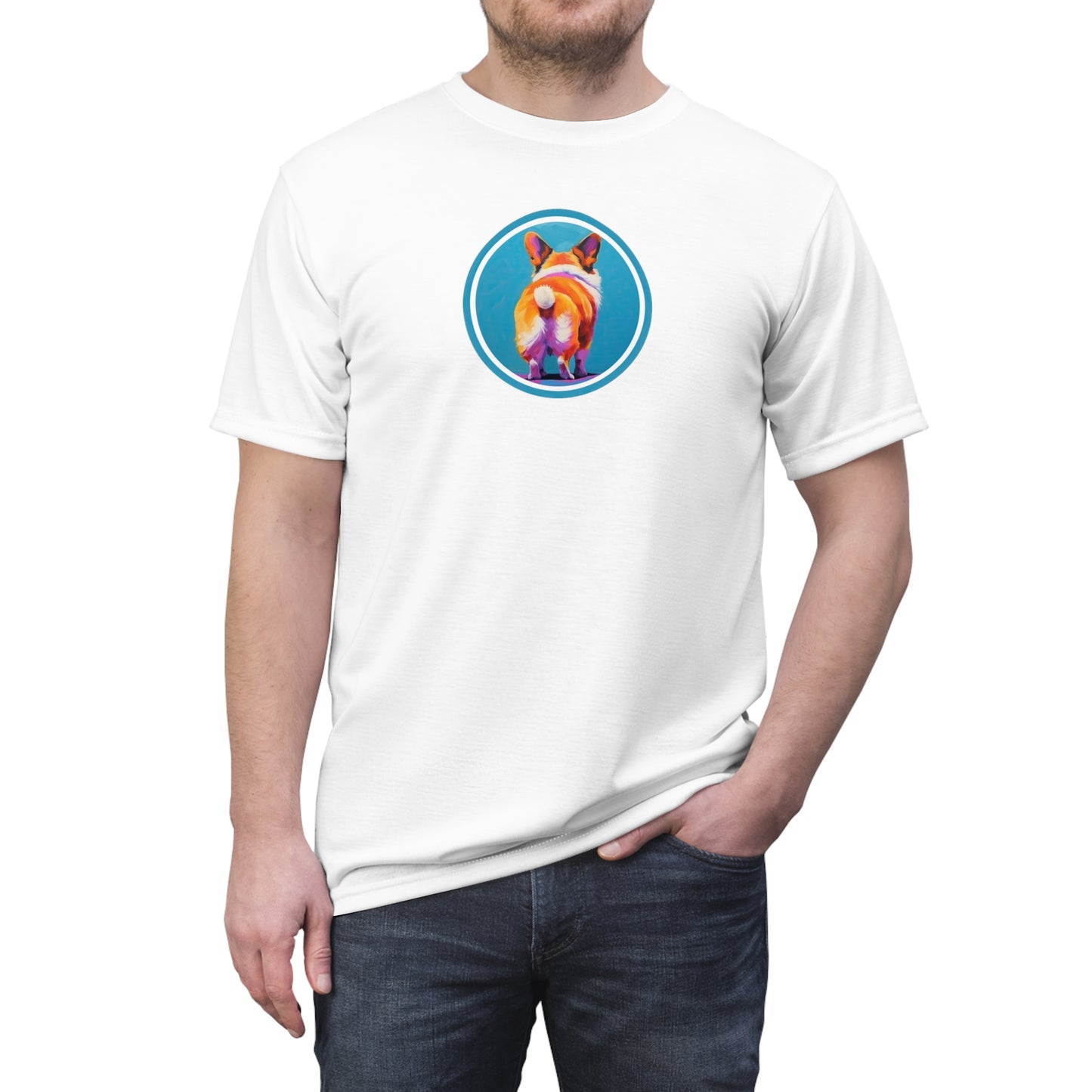 Corgi Butt T-Shirt in White