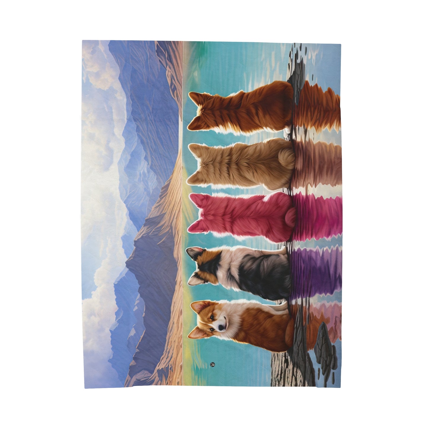 Corgi Lake - Throw Blanket