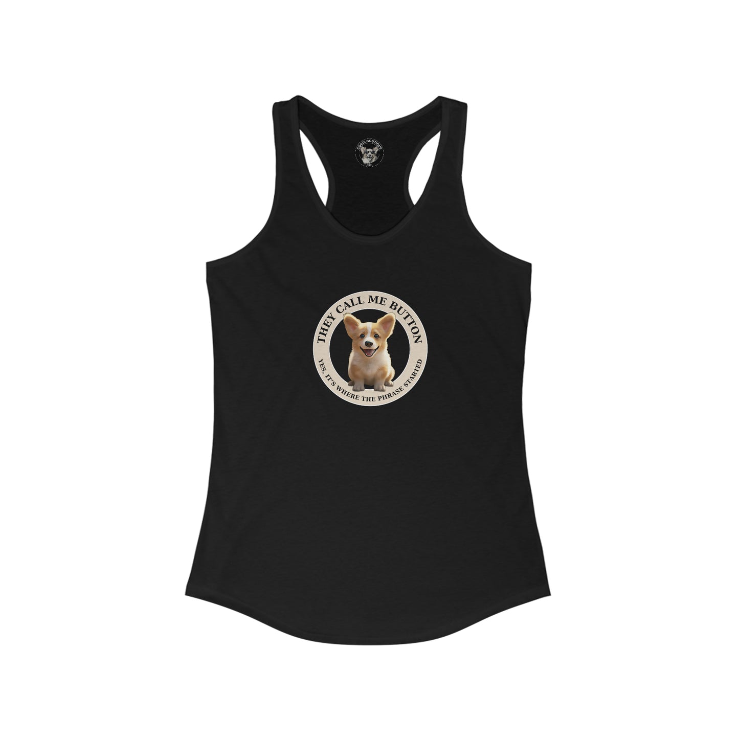 Cute as a Button - Racerback Tank