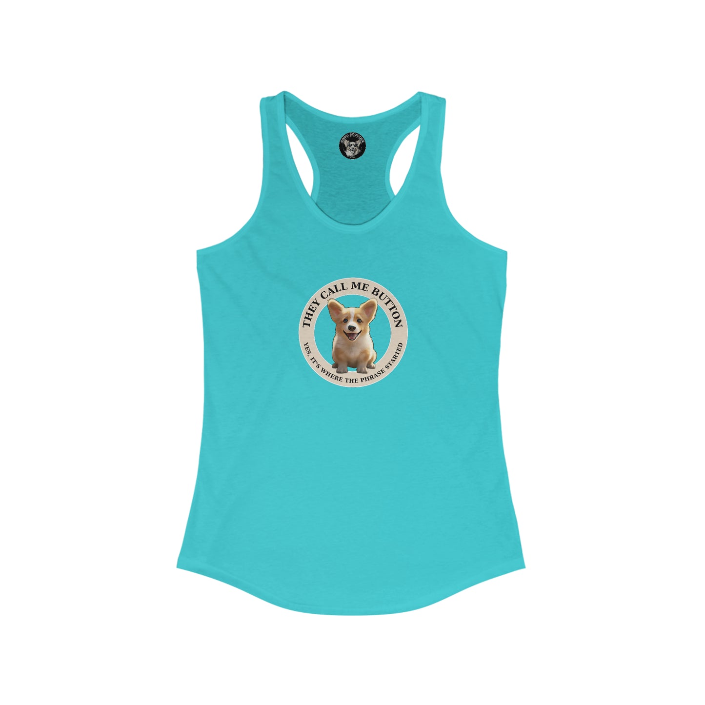 Cute as a Button - Racerback Tank