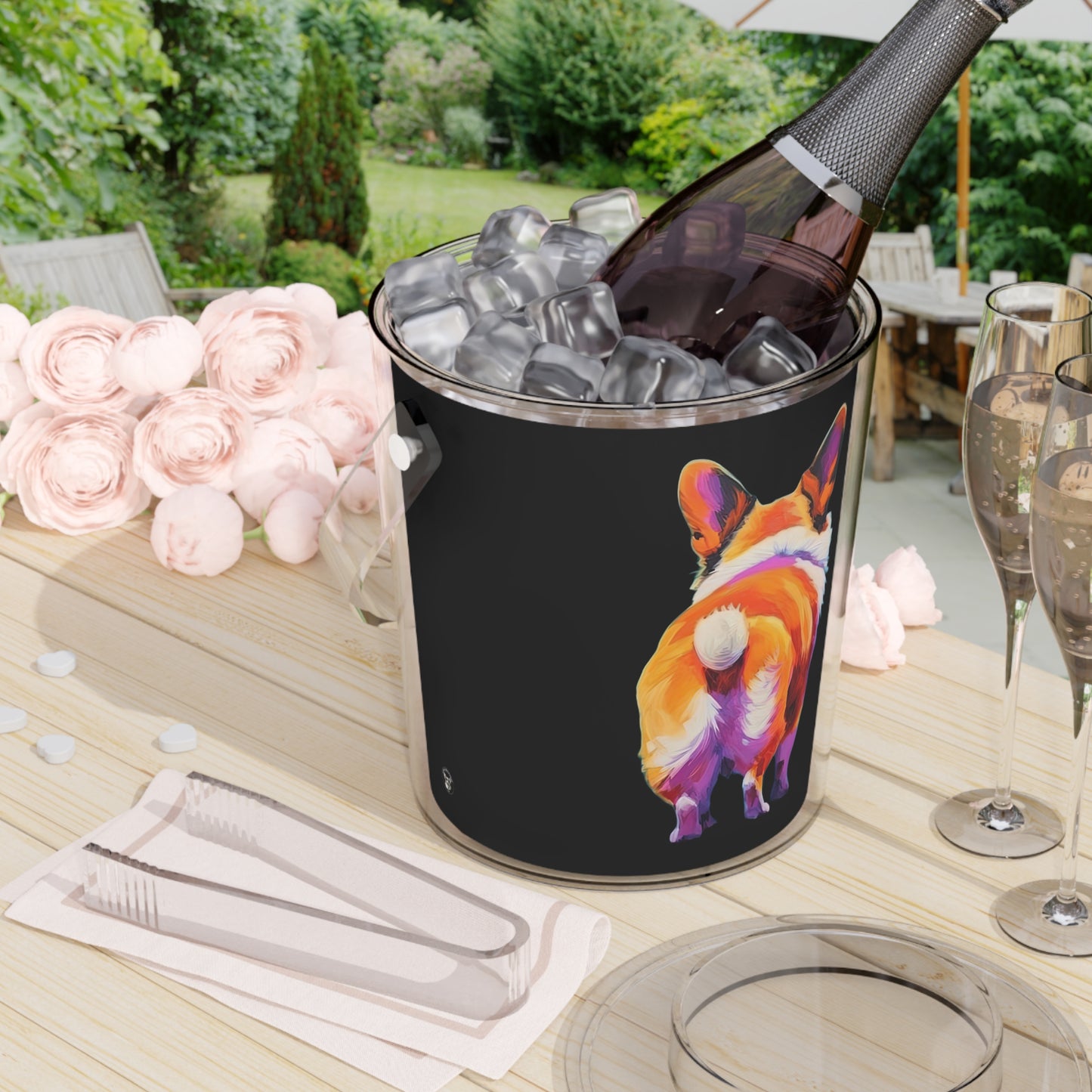 Corgi Butt - Ice Bucket with Tongs