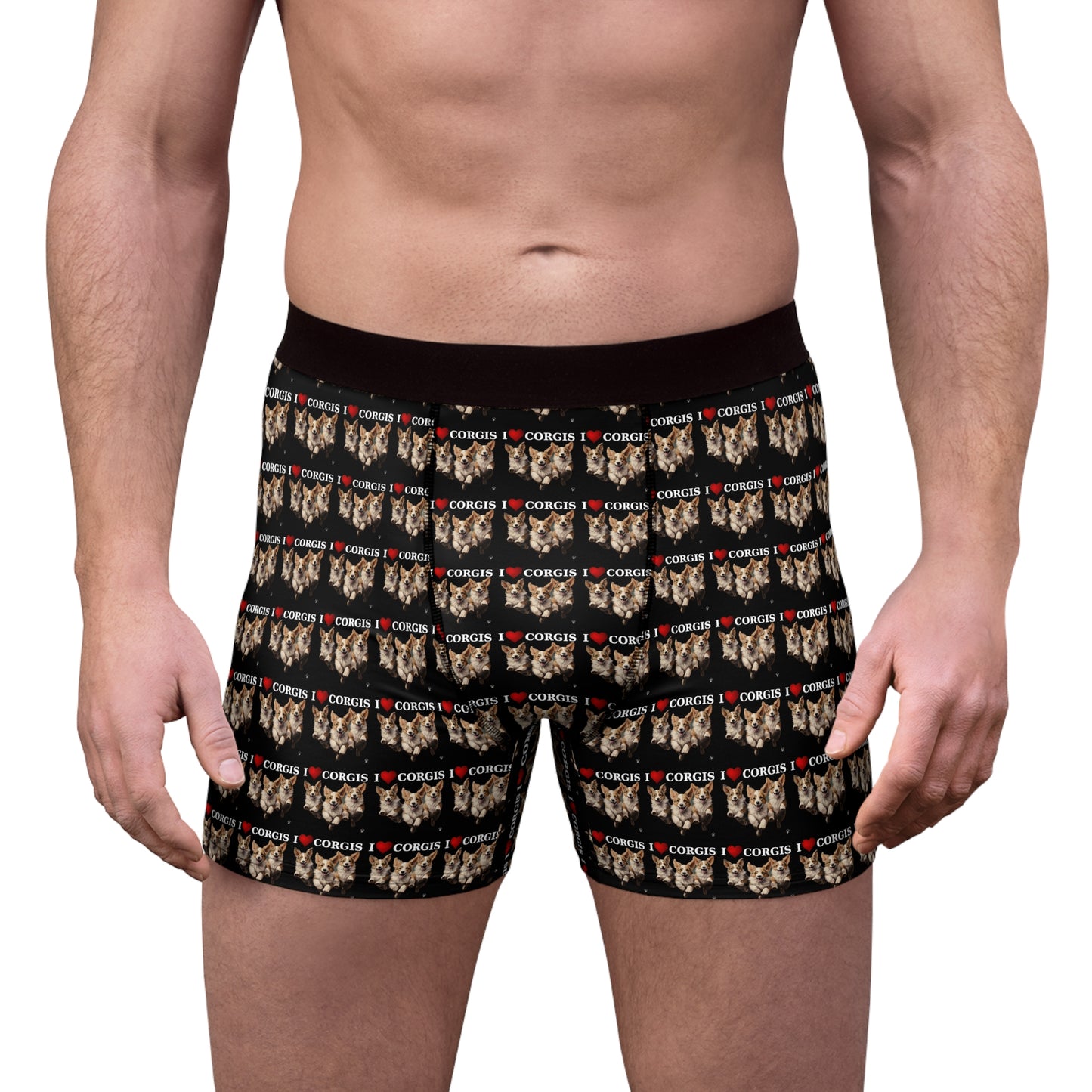 I Heart Corgis Mosaic Boxer Briefs