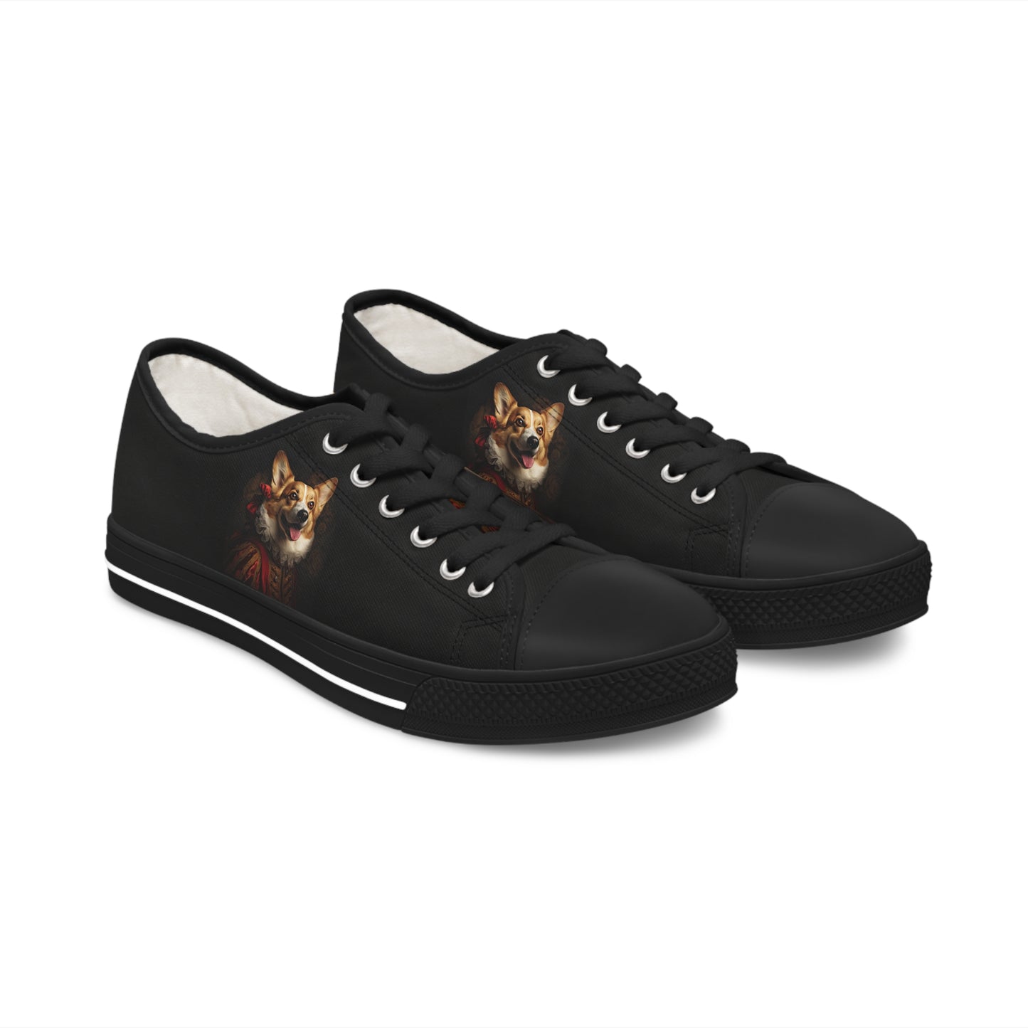 Renaissance Corgi - Women's Low Top Sneakers