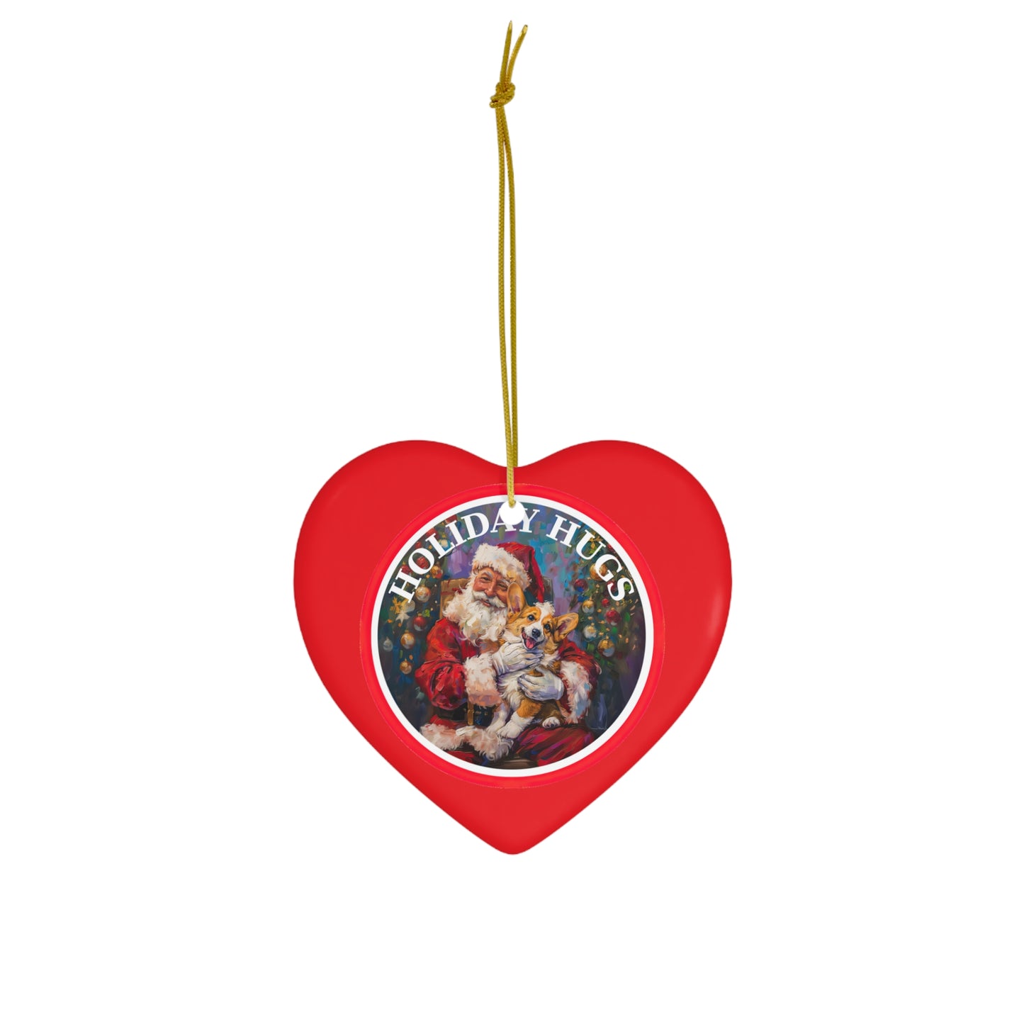 Holiday Hugs - Ceramic Ornament