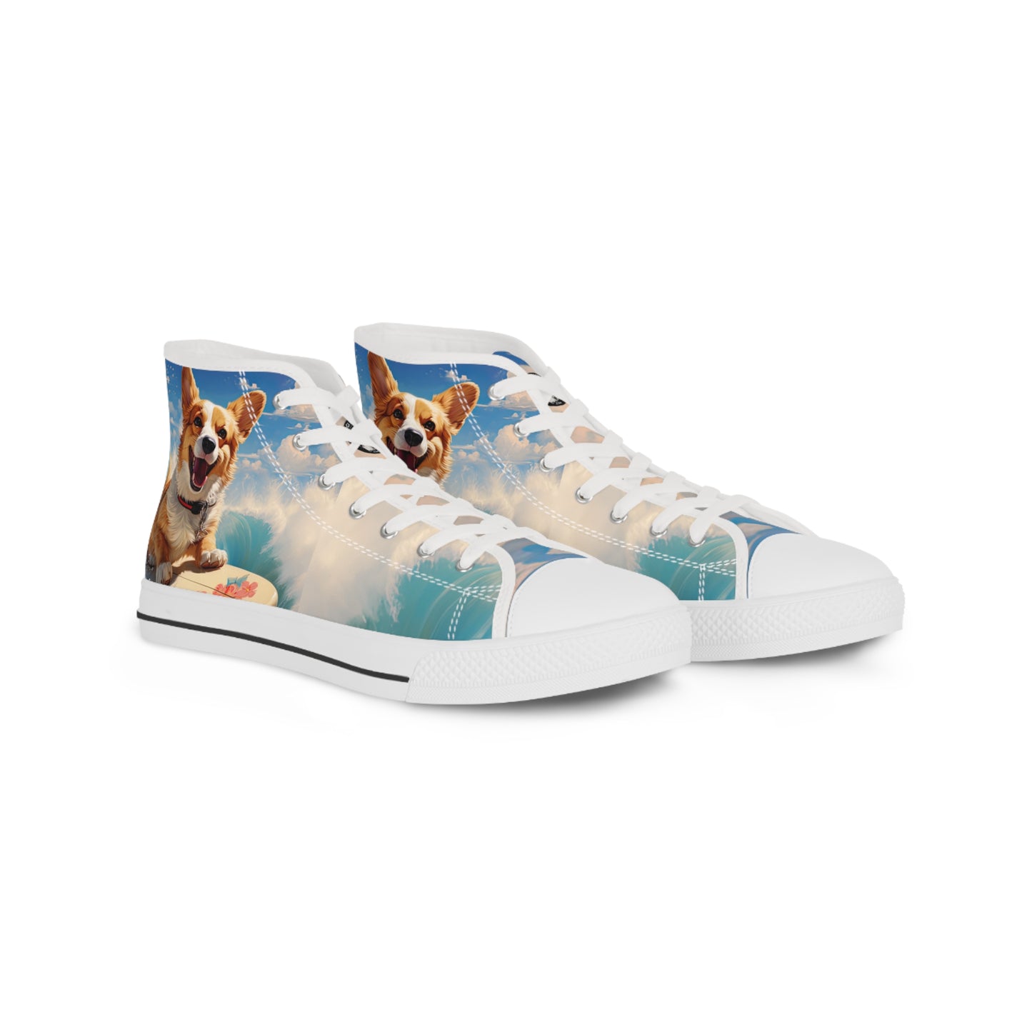 Cowabunga Corgi - Men's High Top Sneakers