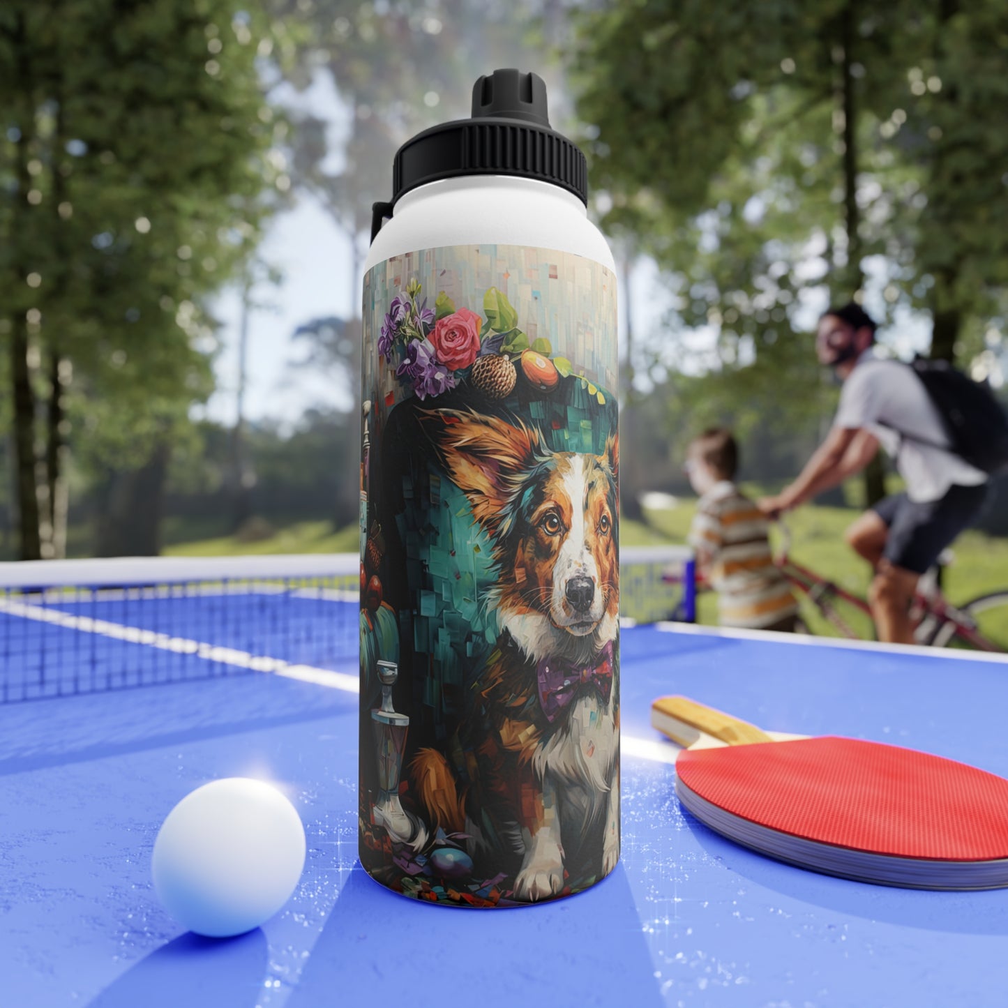 Formal Corgi - Water Bottle with Sport Lid