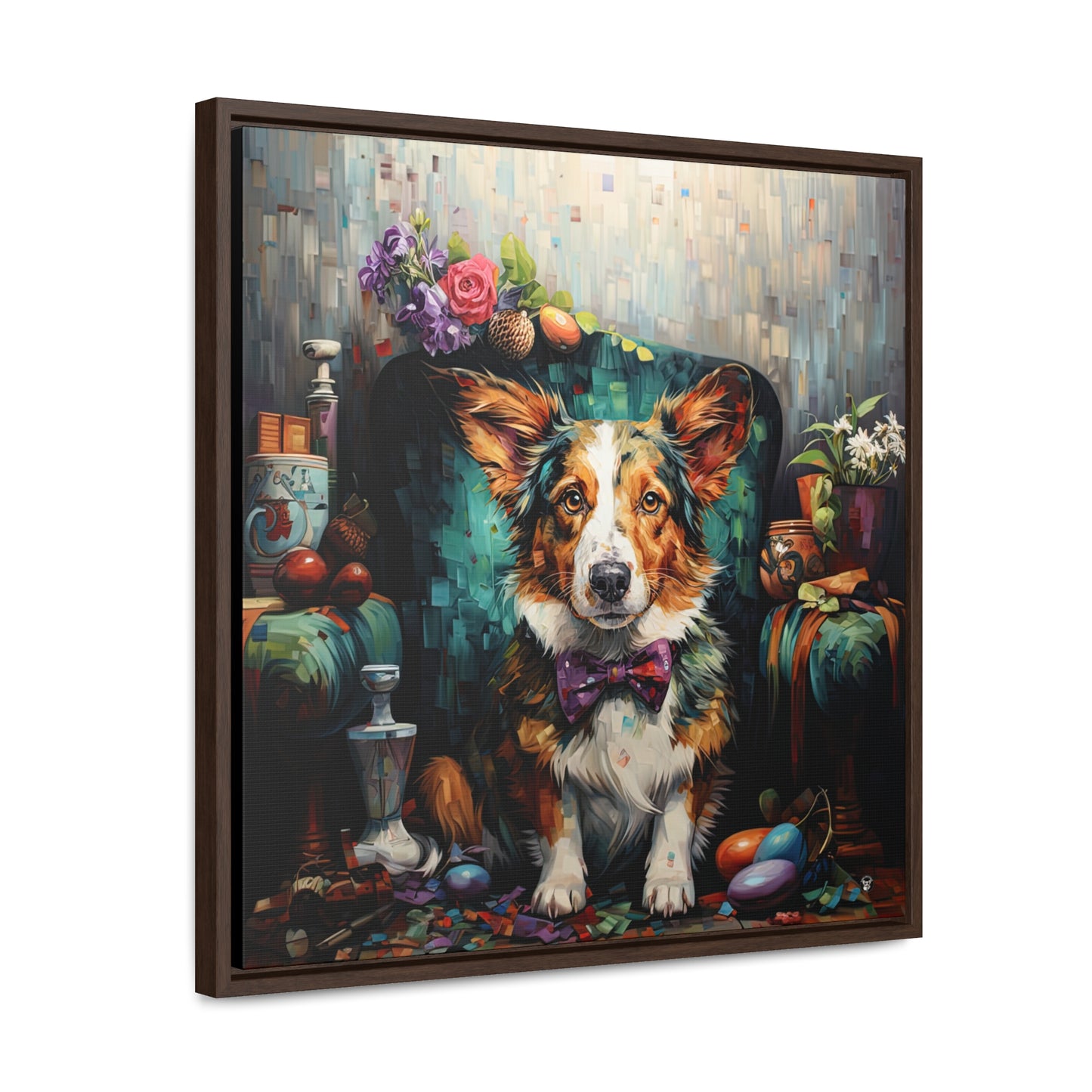 Formal Corgi - Framed on Canvas