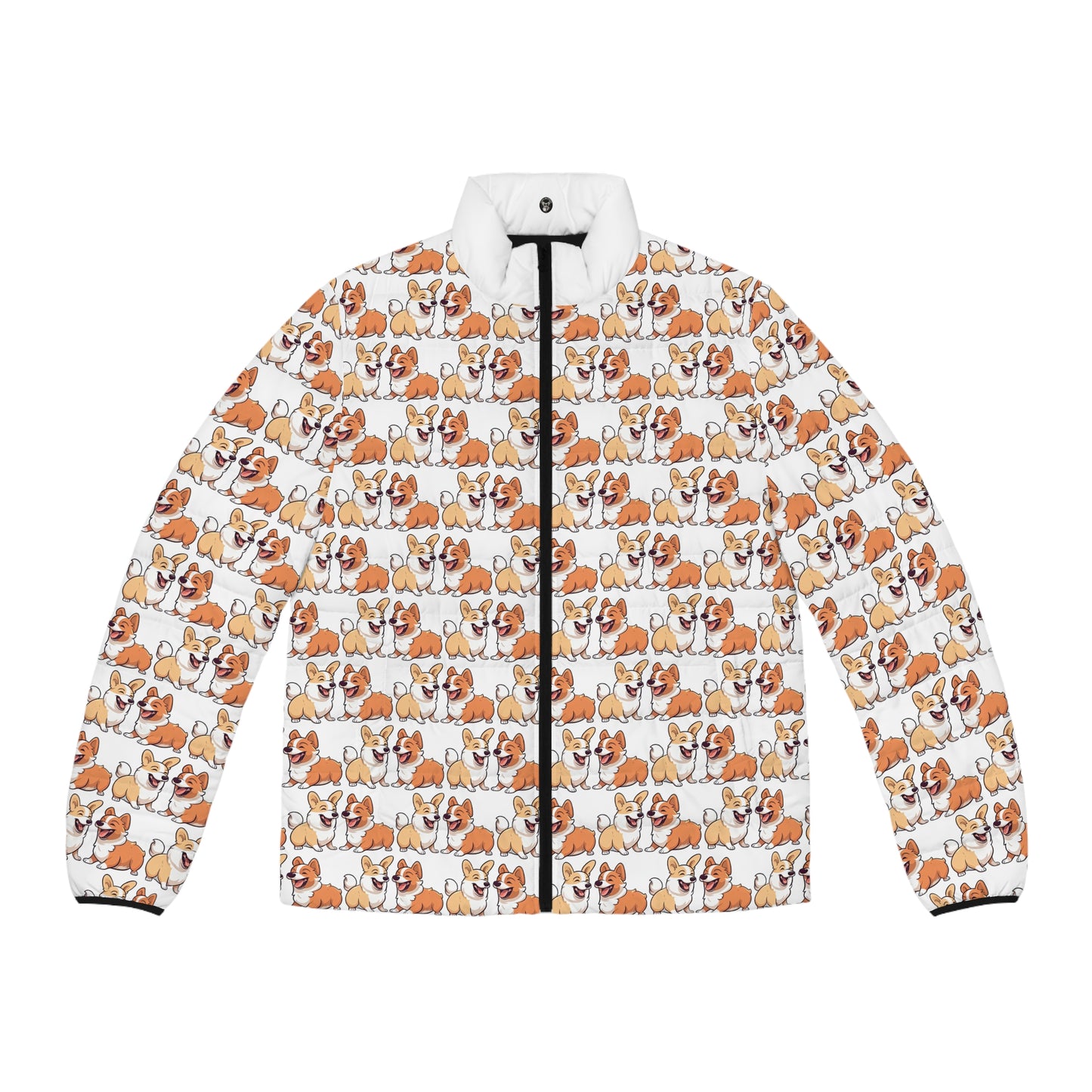 Corgi Couple Mosaic - Puffer Jacket