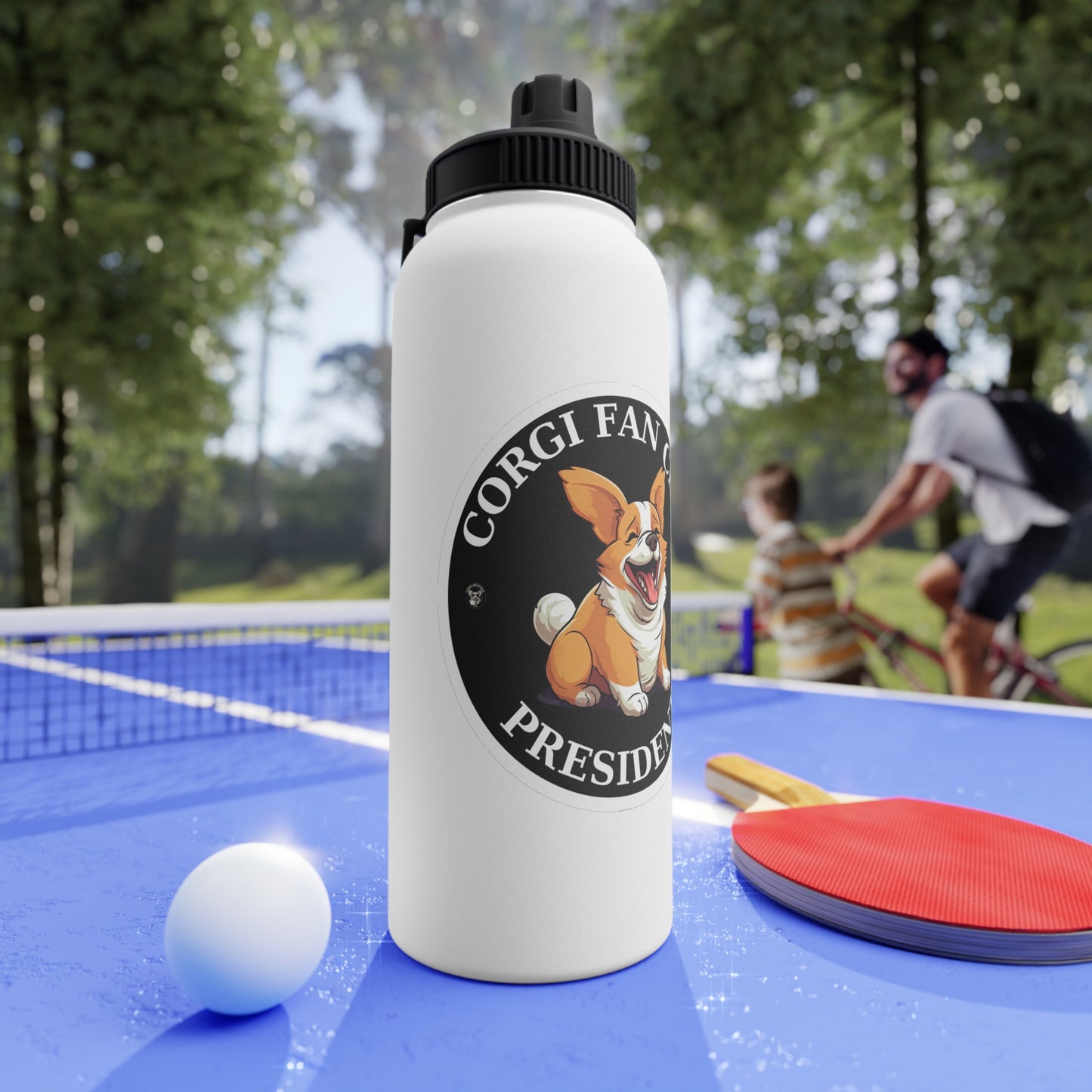 Fan Club President - Water Bottle with Sport Lid