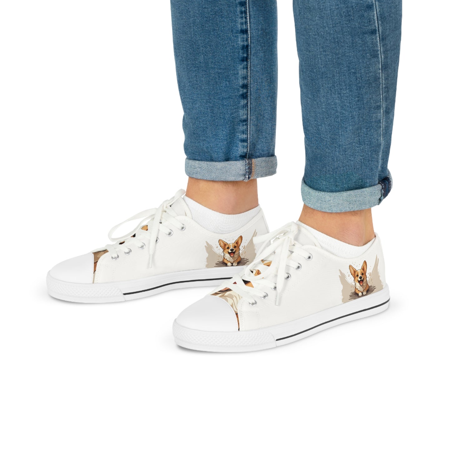 Corgi Cuteness - Men's Low Top Sneakers