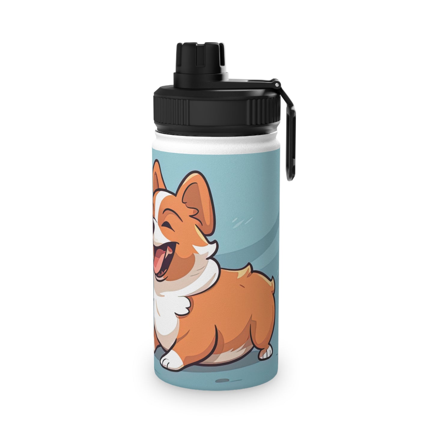 Corgi Couple - Water Bottle with Sport Lid