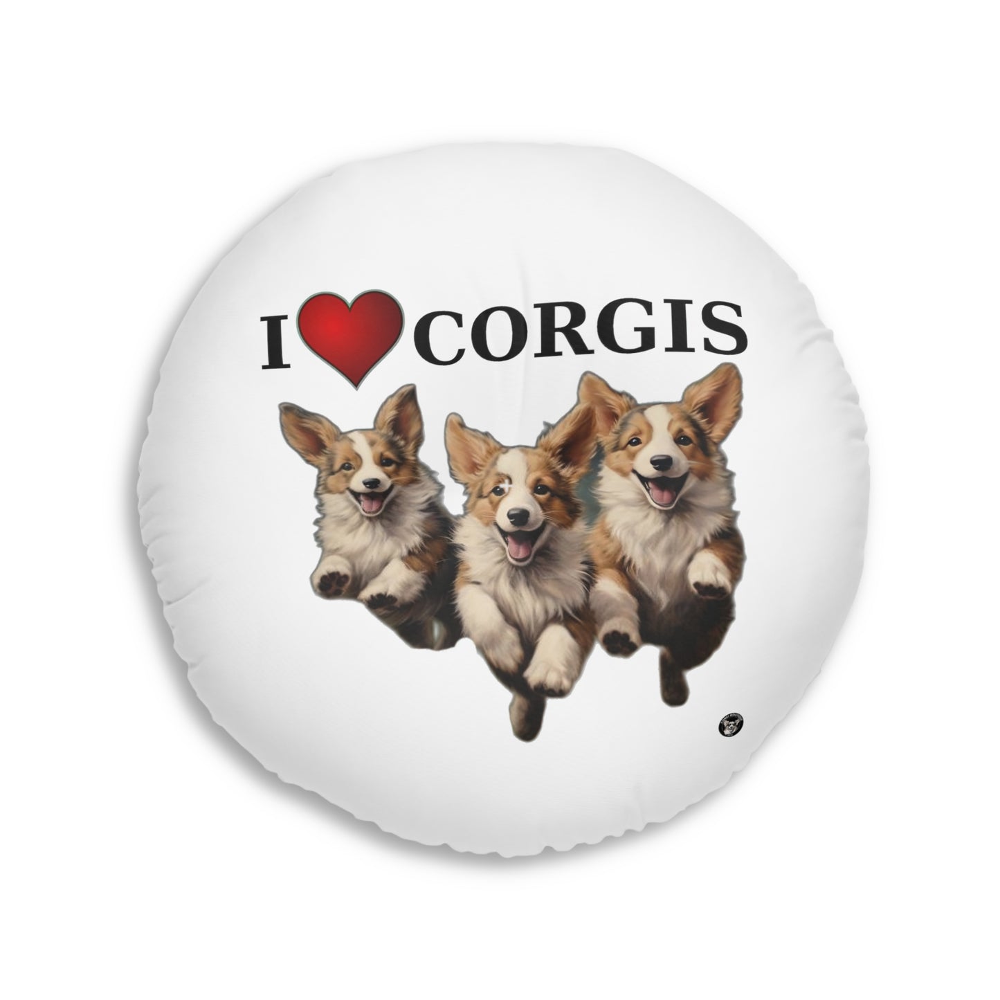 I Heart Corgis in White - Floor Pillow