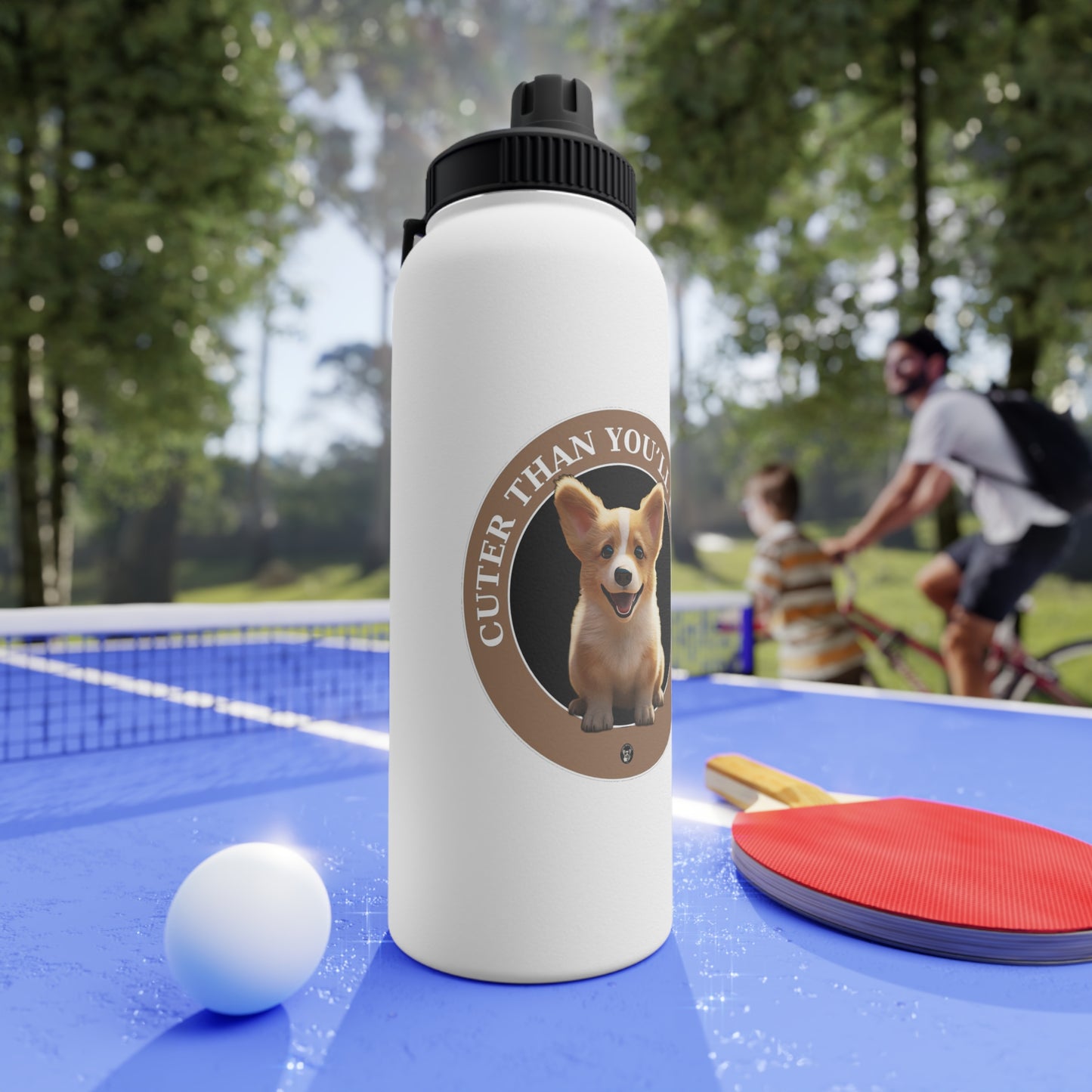 Cuter Than You - Water Bottle with Sport Lid