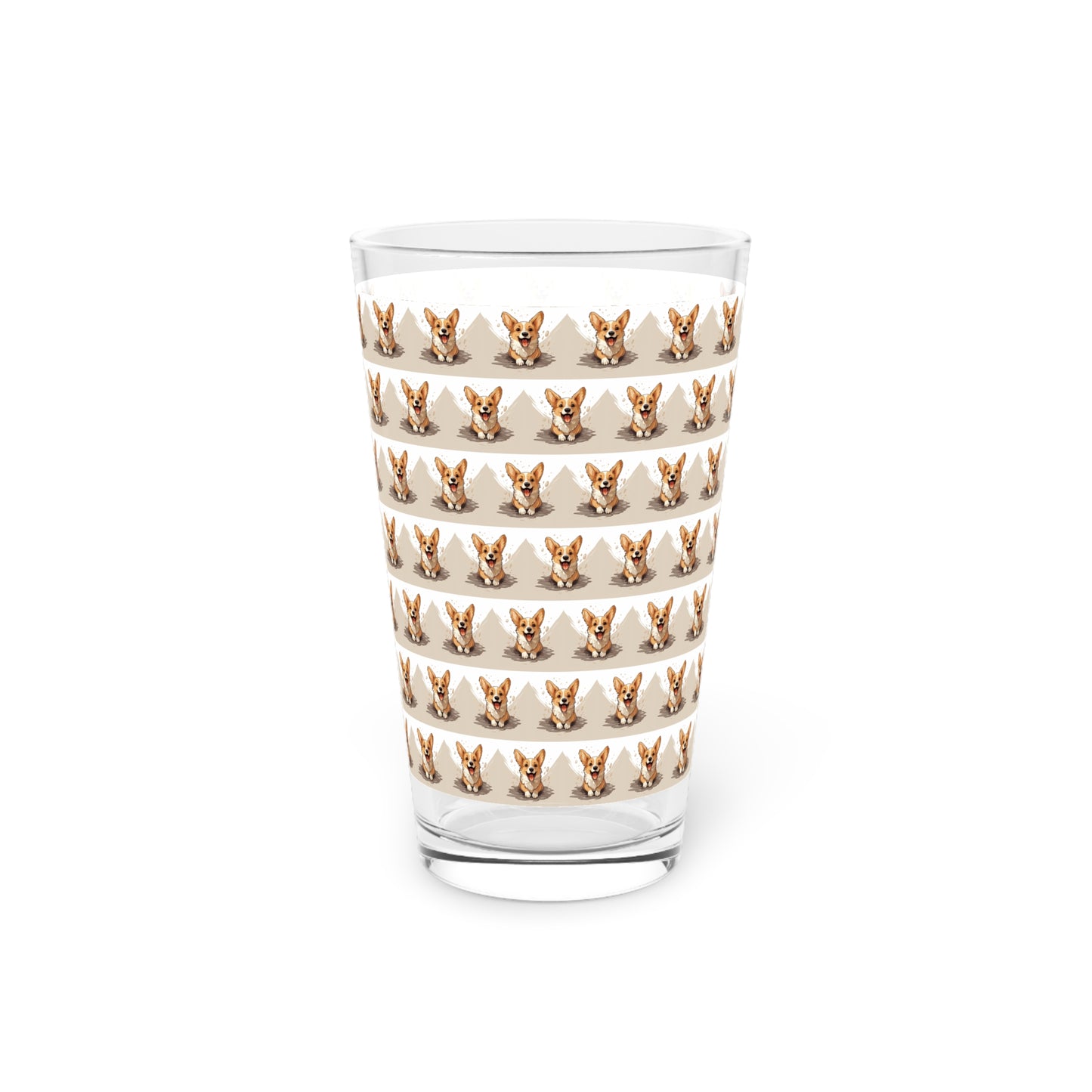 Corgi Cuteness Mosaic - Pint Glass