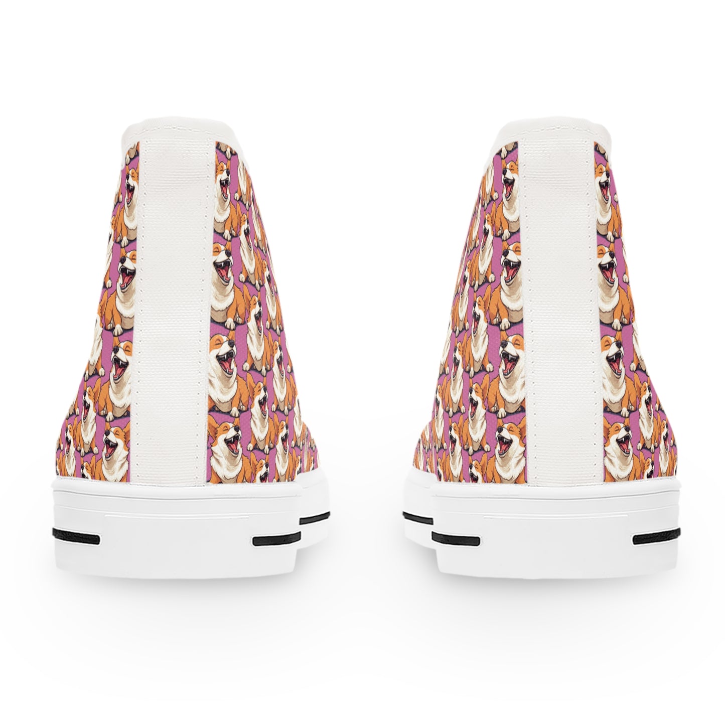 Comical Corgi Mosaic - Women's High Top Sneakers