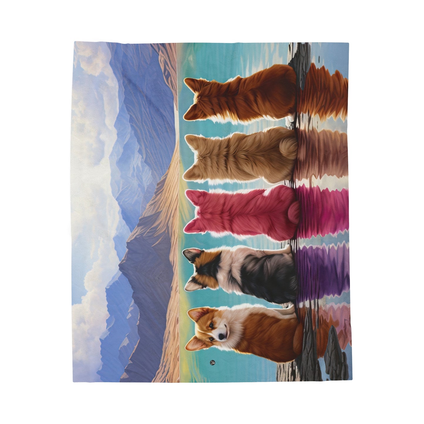 Corgi Lake - Throw Blanket