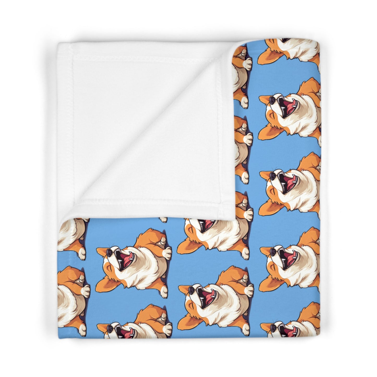 Comical Corgi Mosaic - Baby Blanket