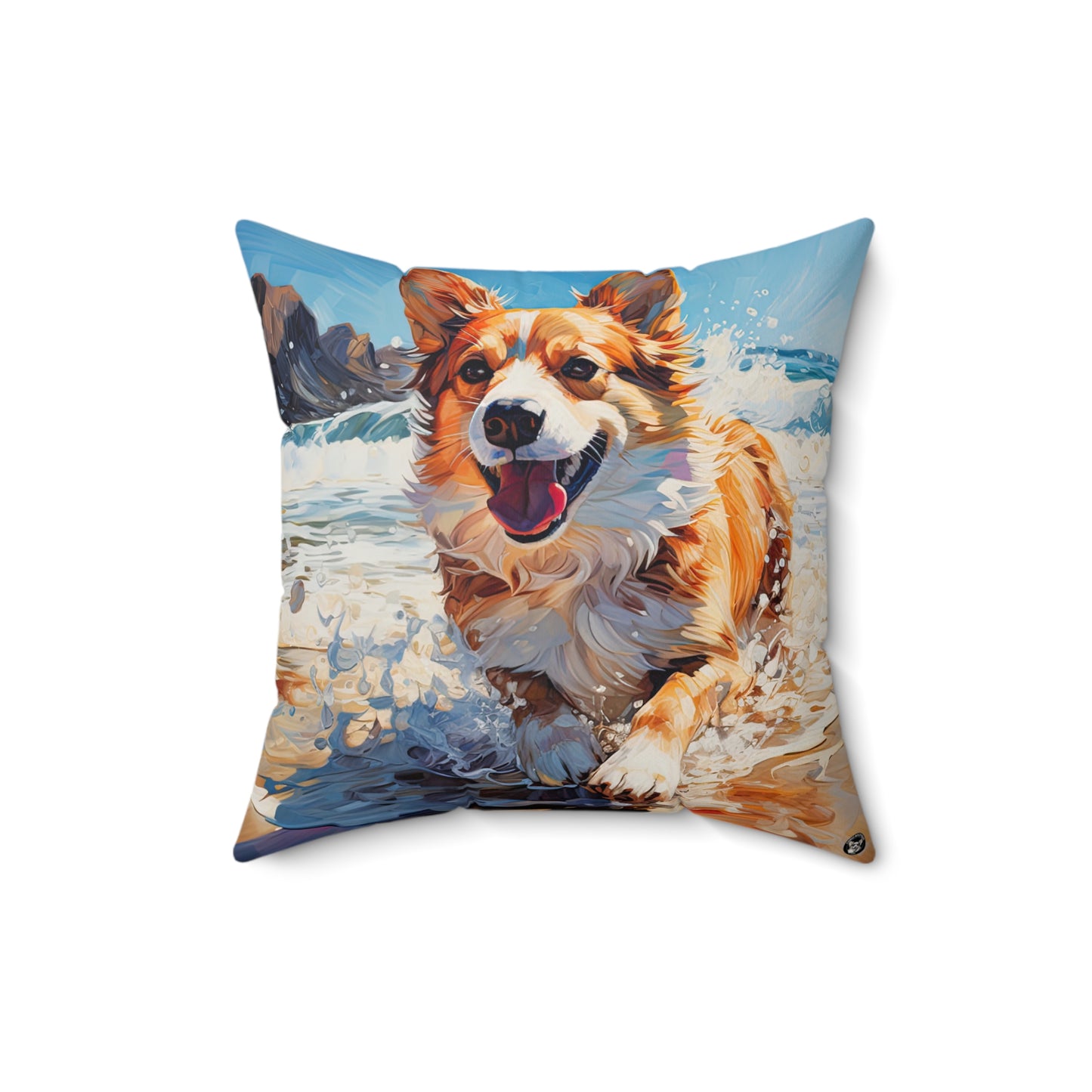 Coastal Corgi - Throw Pillow