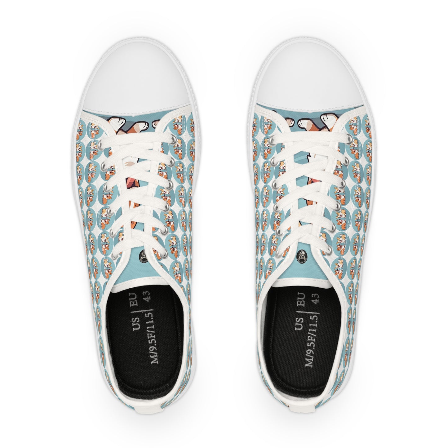 Corgi Couple Mosaic - Men's Low Top Sneakers