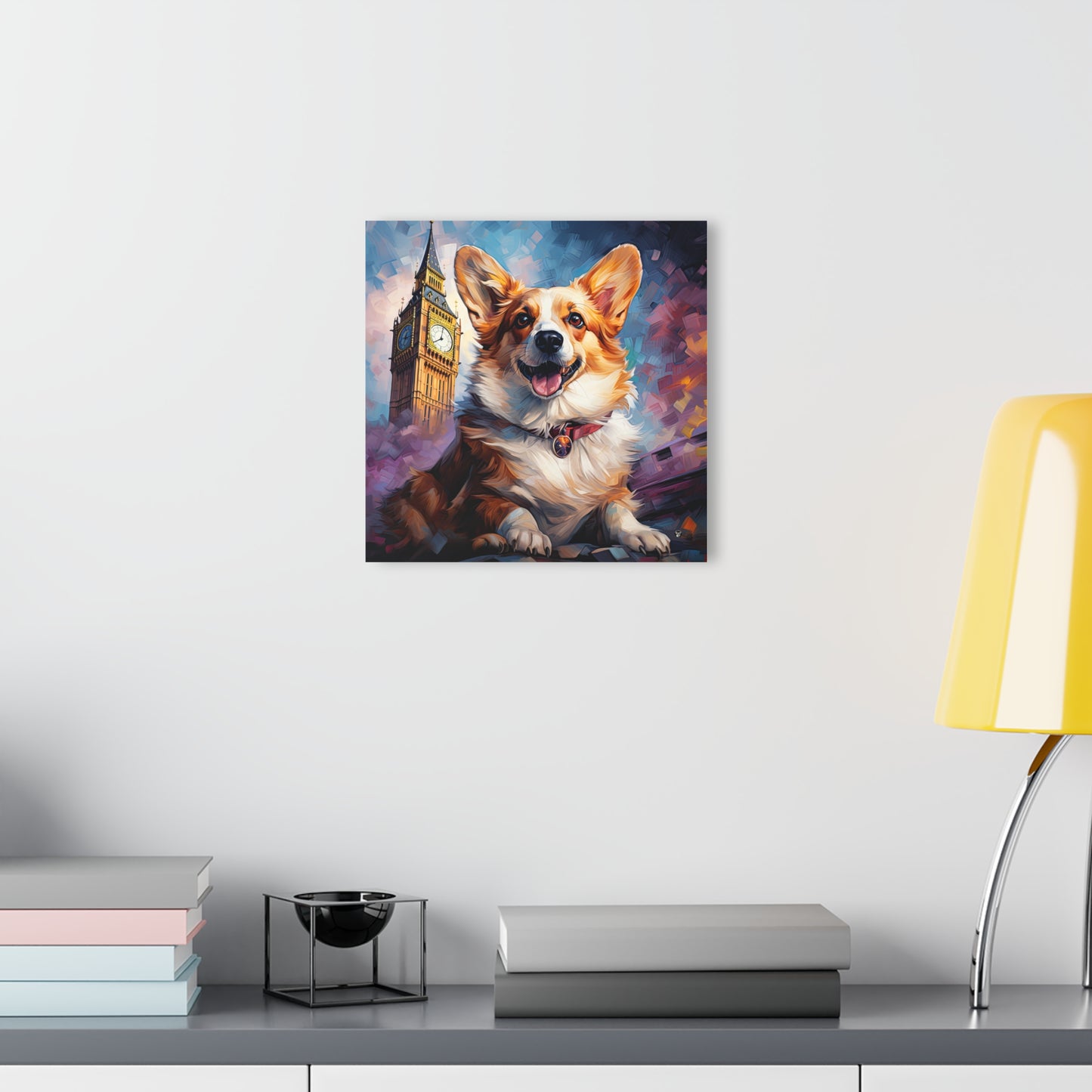 Corgi and Ben - Print on Acrylic