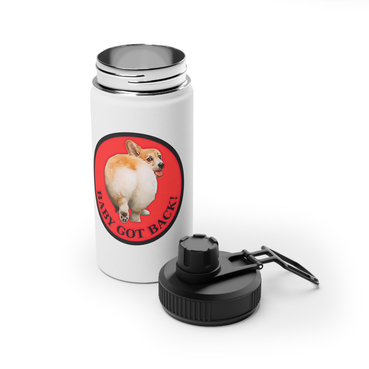 Baby Got Back - Water Bottle with Sport Lid
