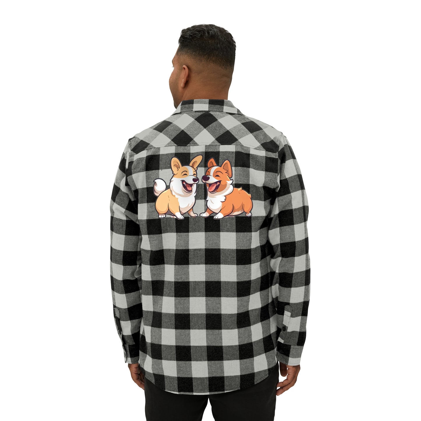 Corgi Couple - Flannel Shirt
