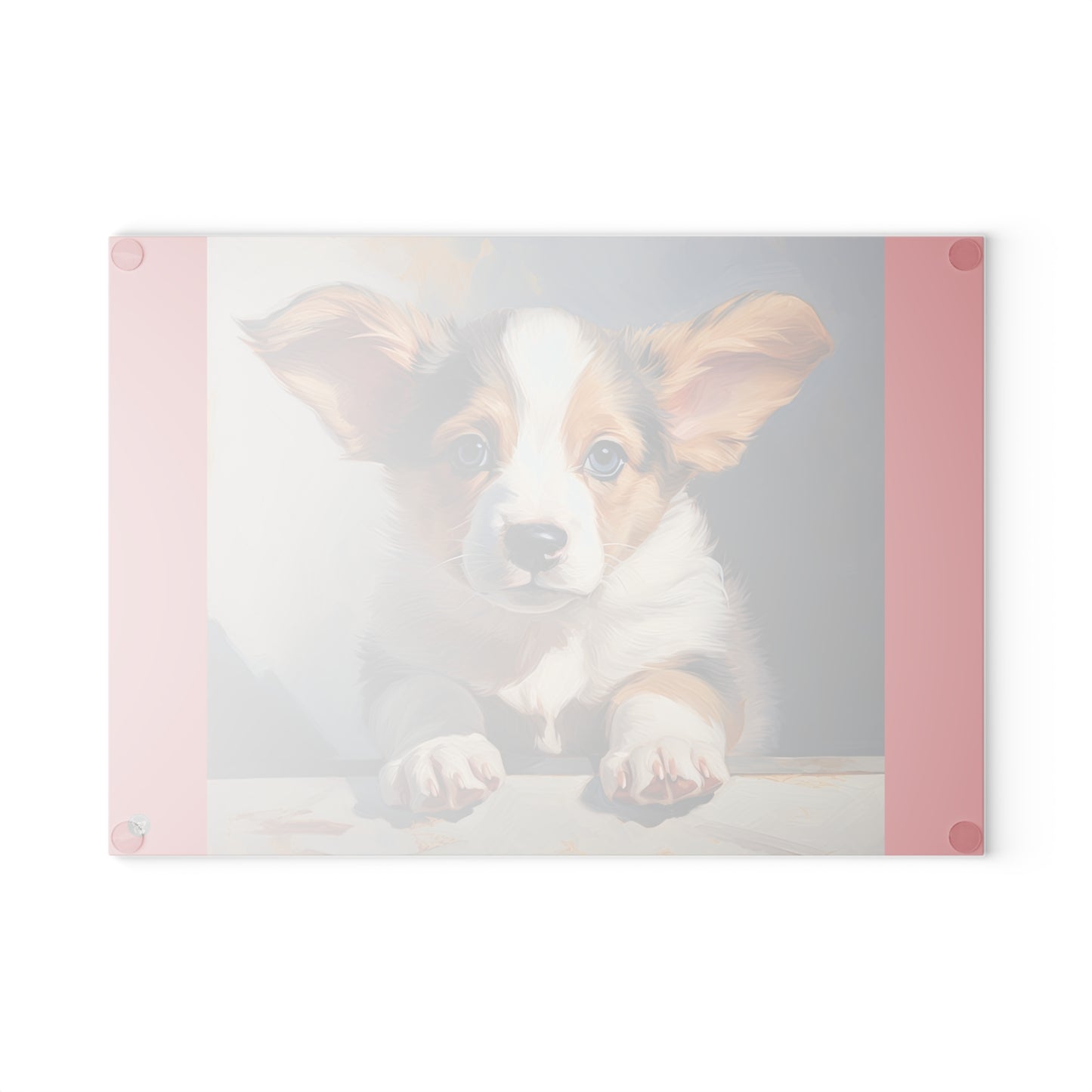 Puppy Portrait - Glass Cutting Board
