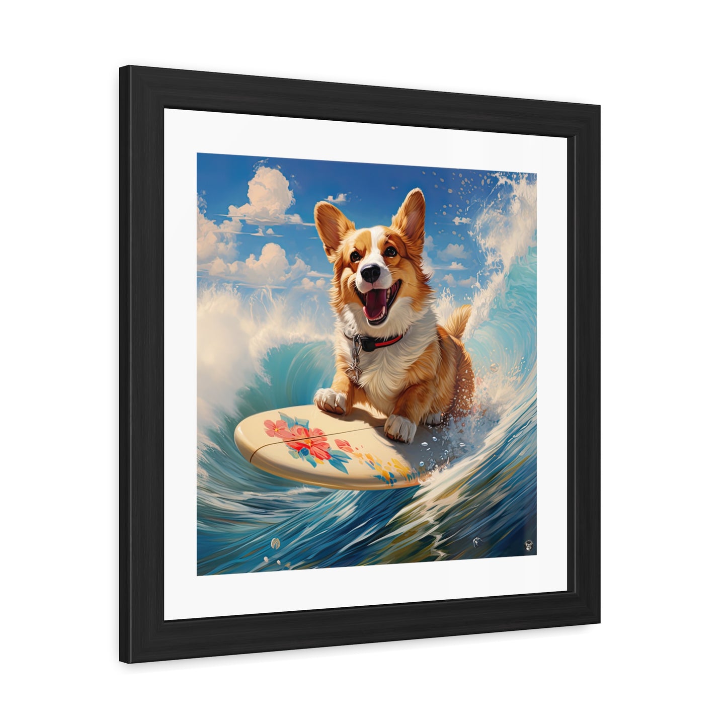 Cowabunga Corgi - Framed Print