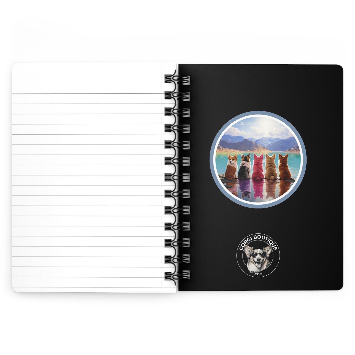 Corgi Lake - Spiral Bound Notebook