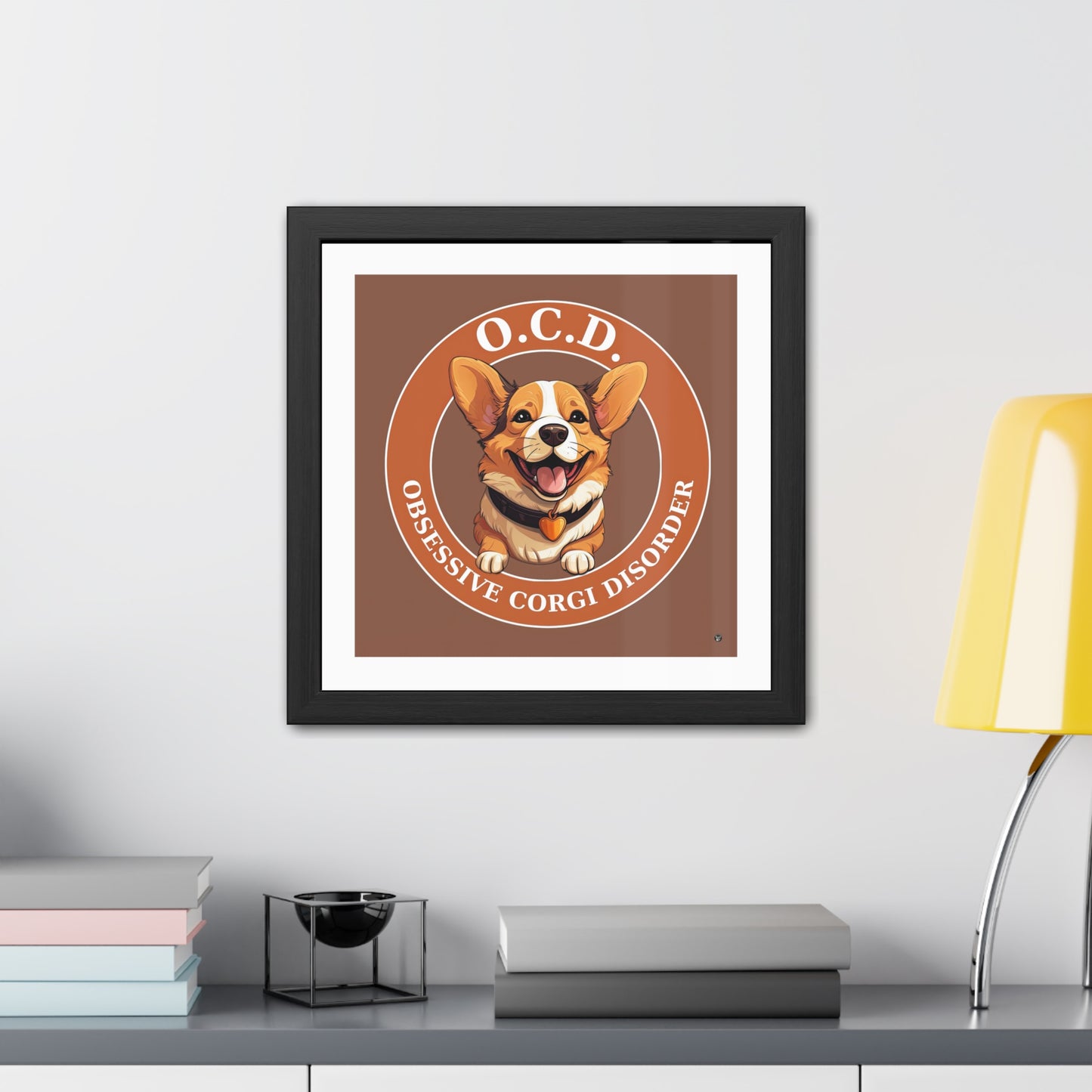 O.C.D. Obsessive Corgi Disorder - Framed Print