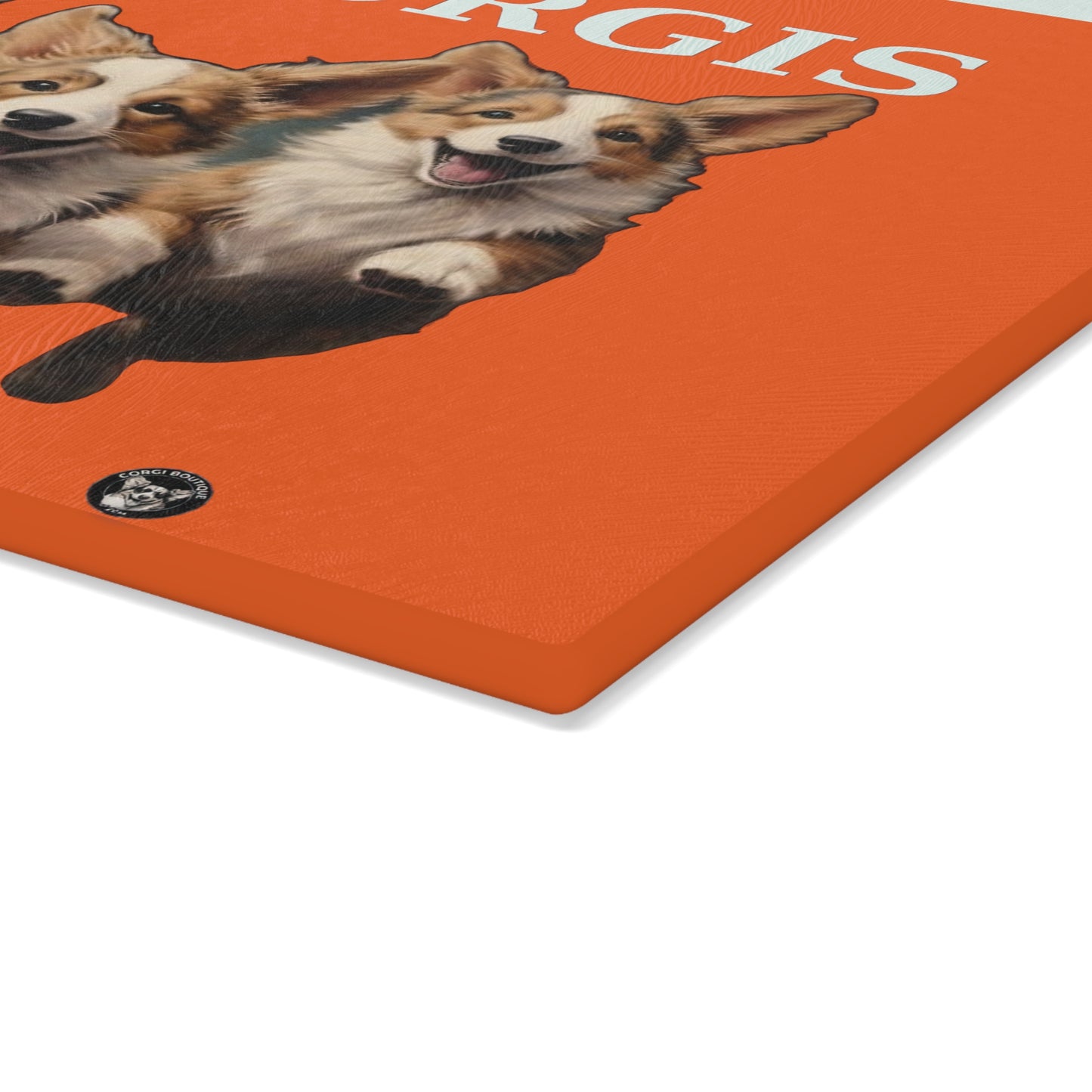 I Heart Corgis - Glass Cutting Board