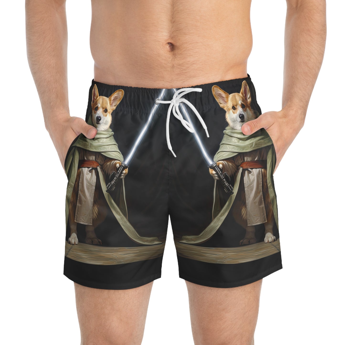 Jedi Corgi - Swim Trunks