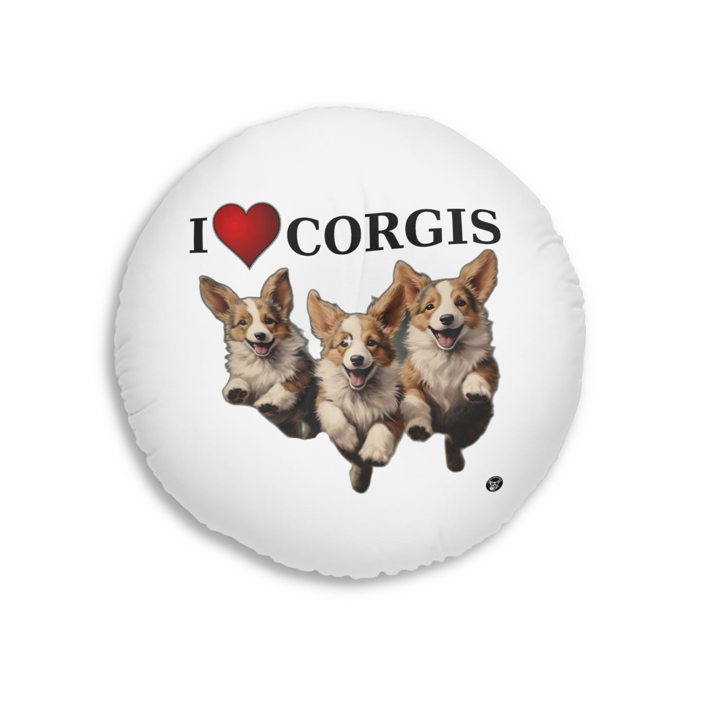 I Heart Corgis in White - Floor Pillow