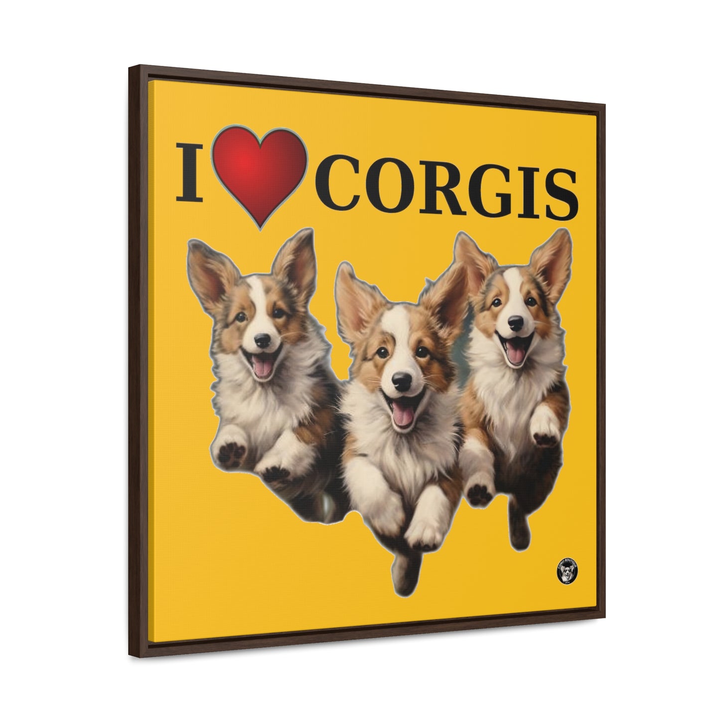 I Heart Corgis - Framed on Canvas