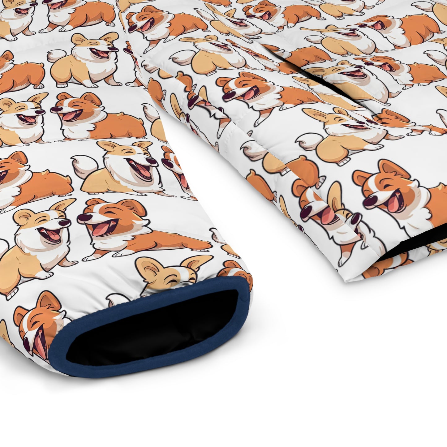 Corgi Couple Mosaic - Puffer Jacket