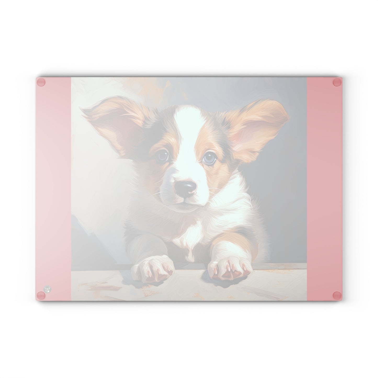 Puppy Portrait - Glass Cutting Board