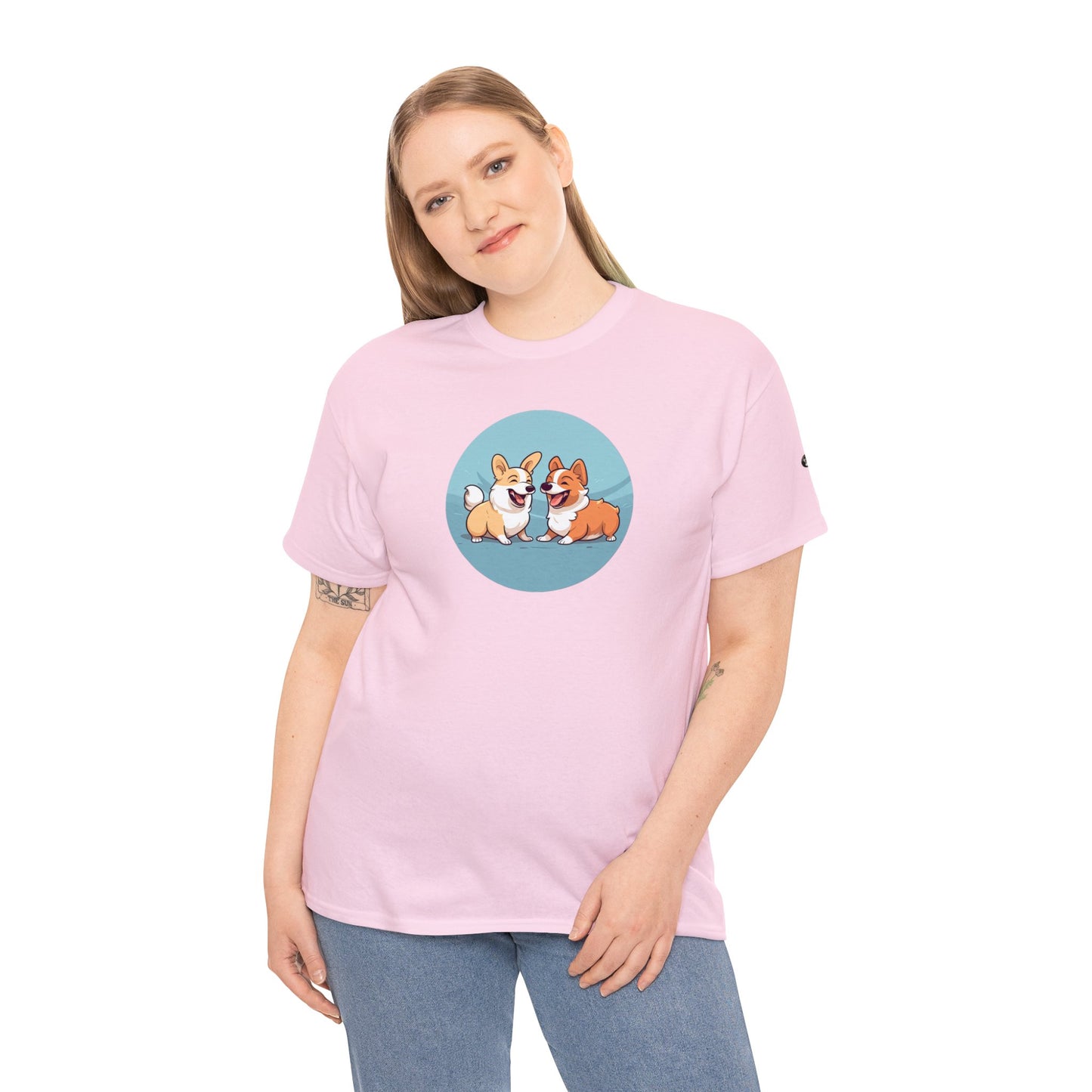 Corgi Couple - Unisex Heavy Cotton Tee