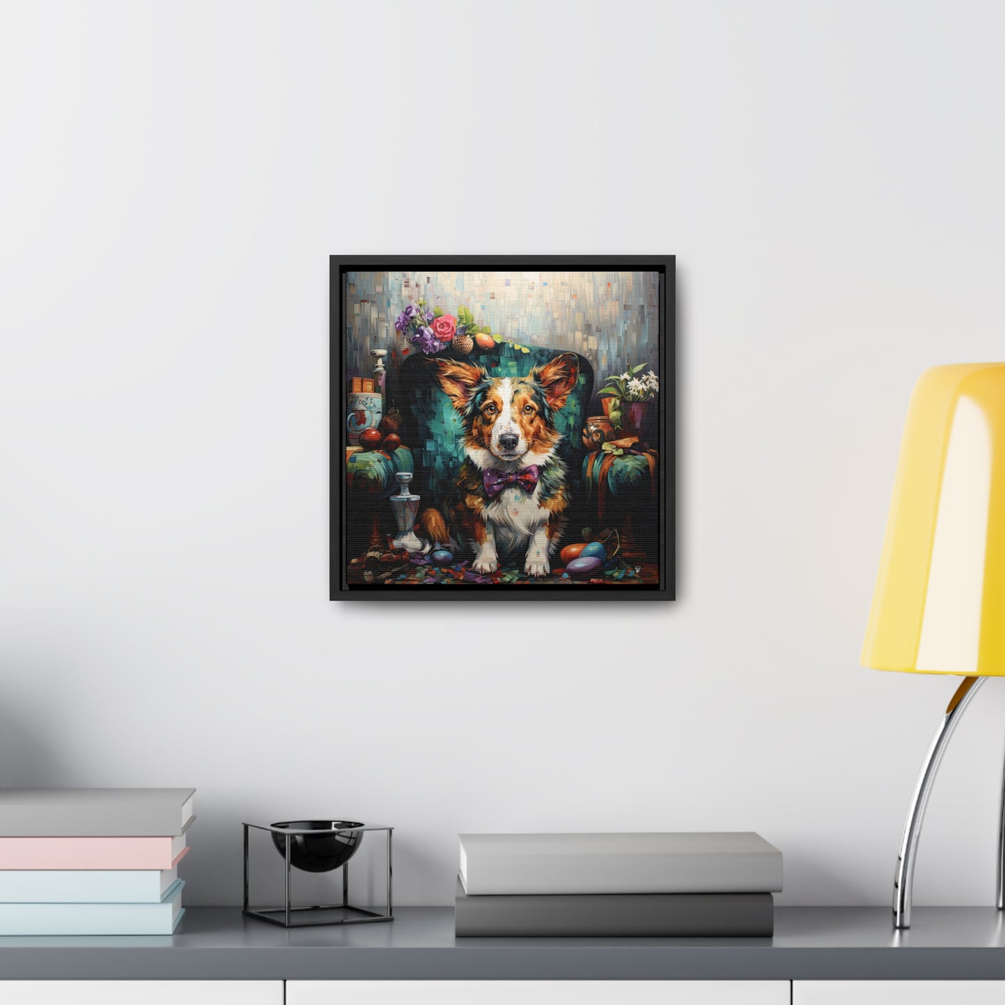 Formal Corgi - Framed on Canvas