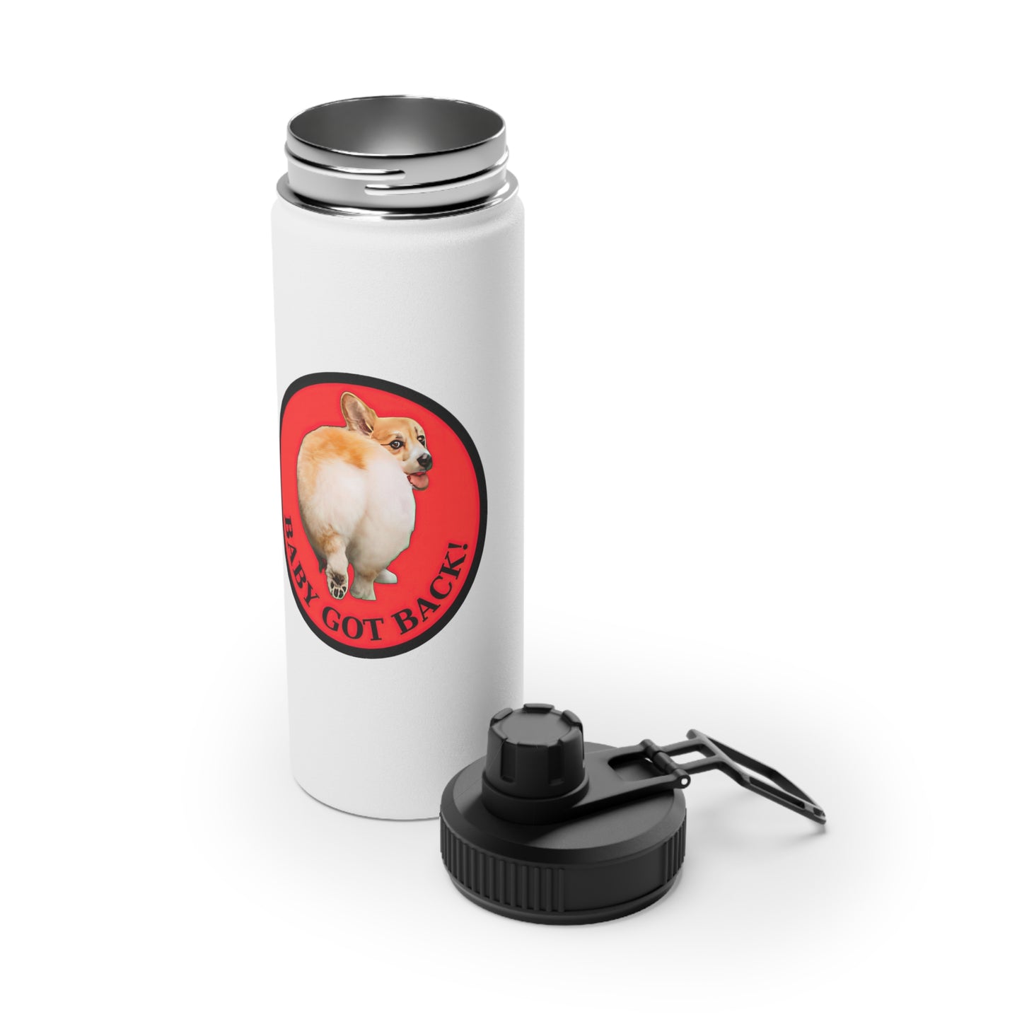 Baby Got Back - Water Bottle with Sport Lid