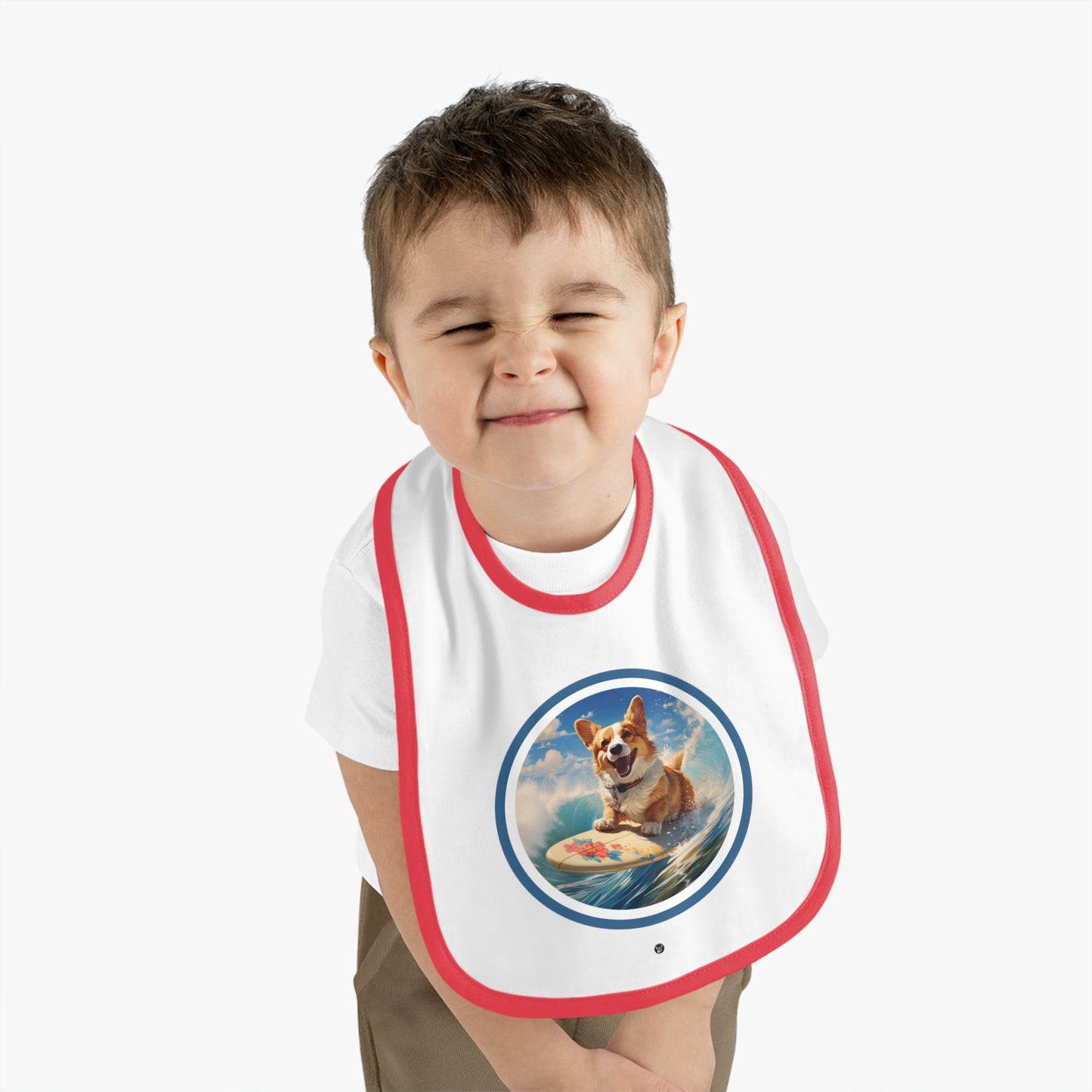 Cowabunga Corgi - Baby Bib