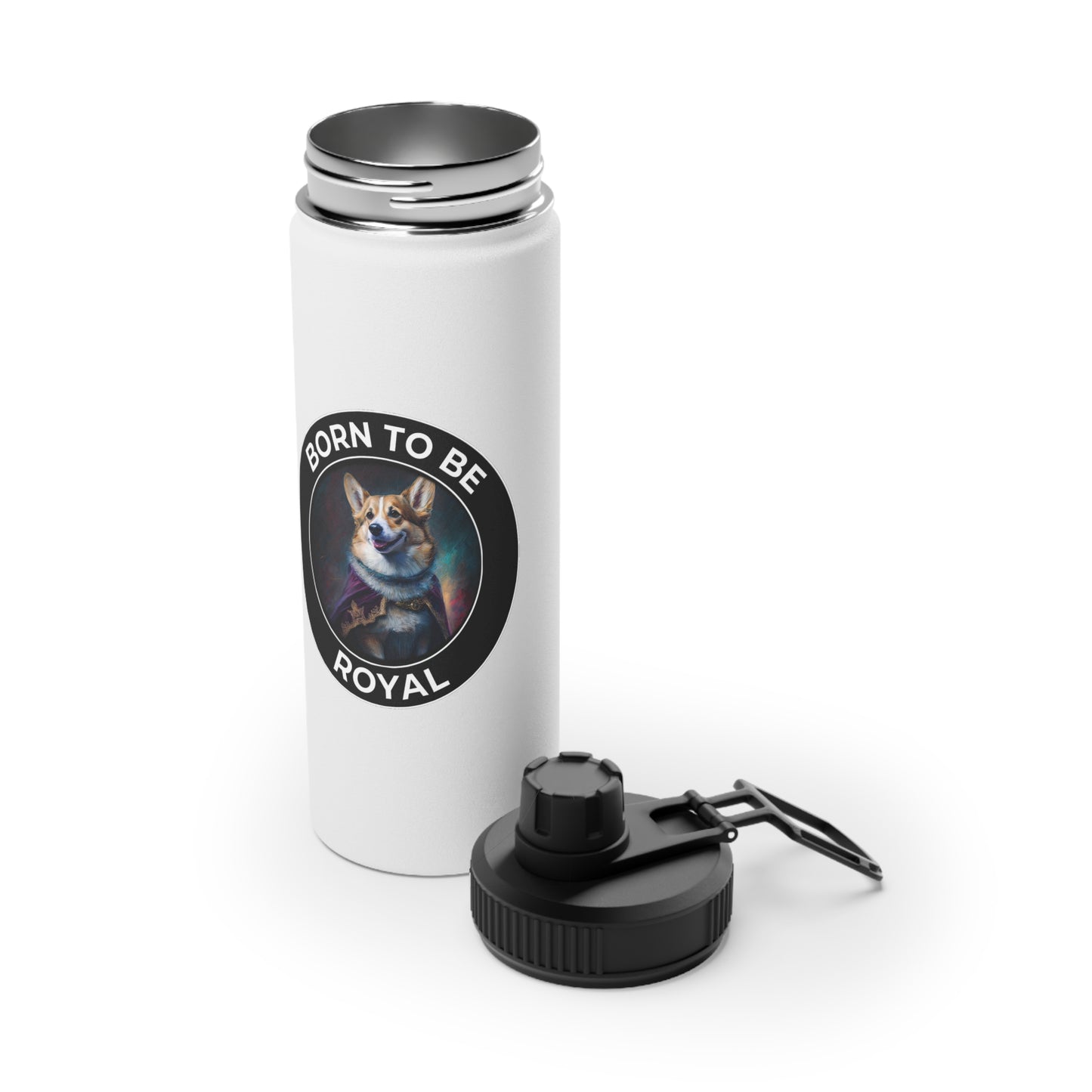 Born To Be Royal - Water Bottle with Sport Lid