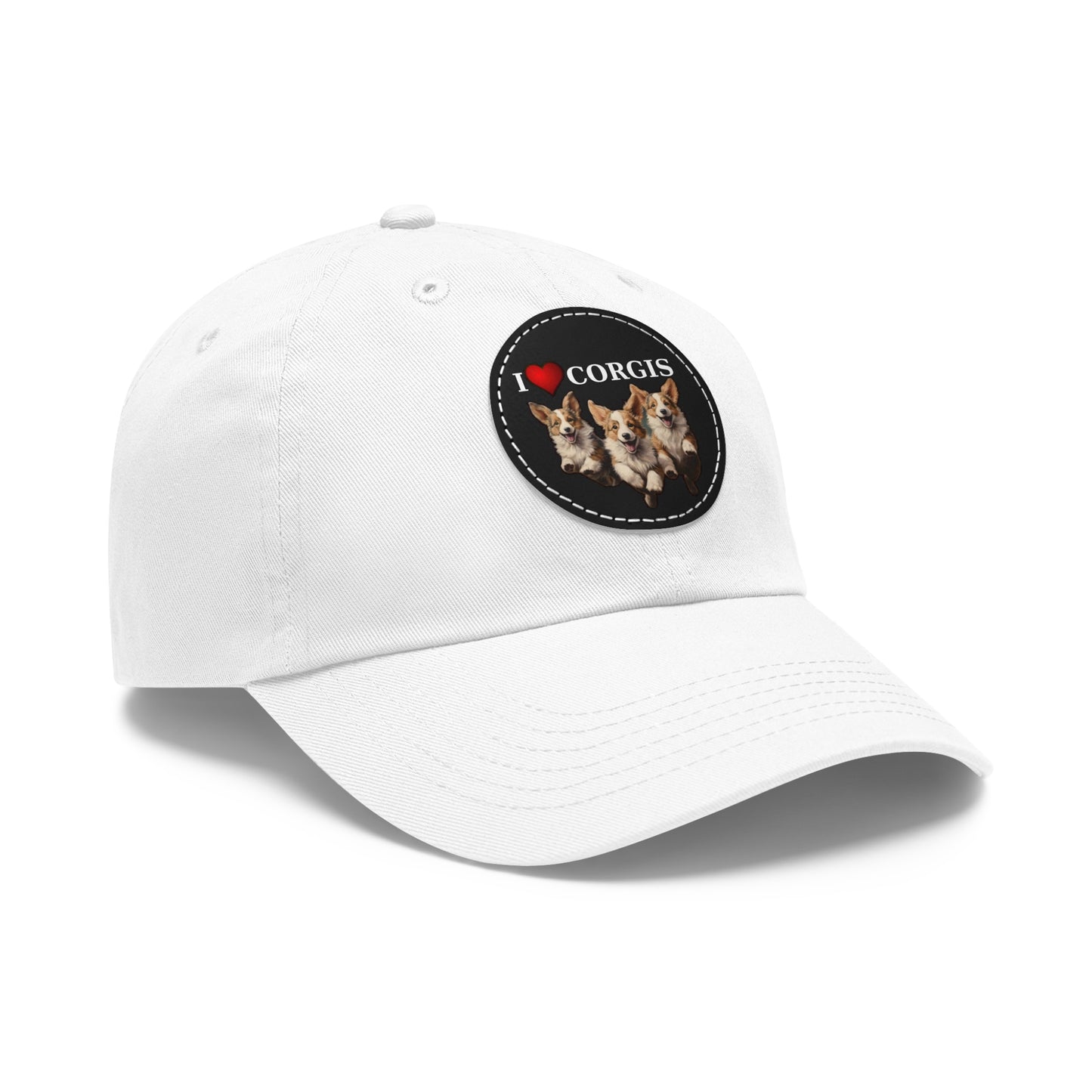 I Heart Corgis - Cap with Leather Patch